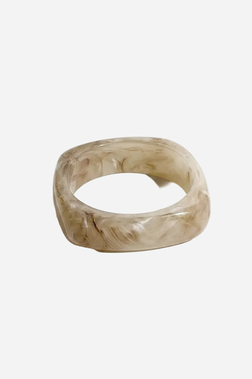 Polygon Acrylic Bracelet- Greige