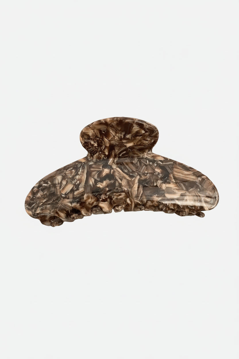 Floral Caramel Claw Clip