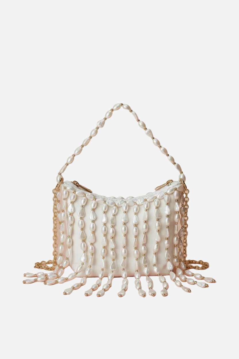 Pearl Fringe Shoulder Bag