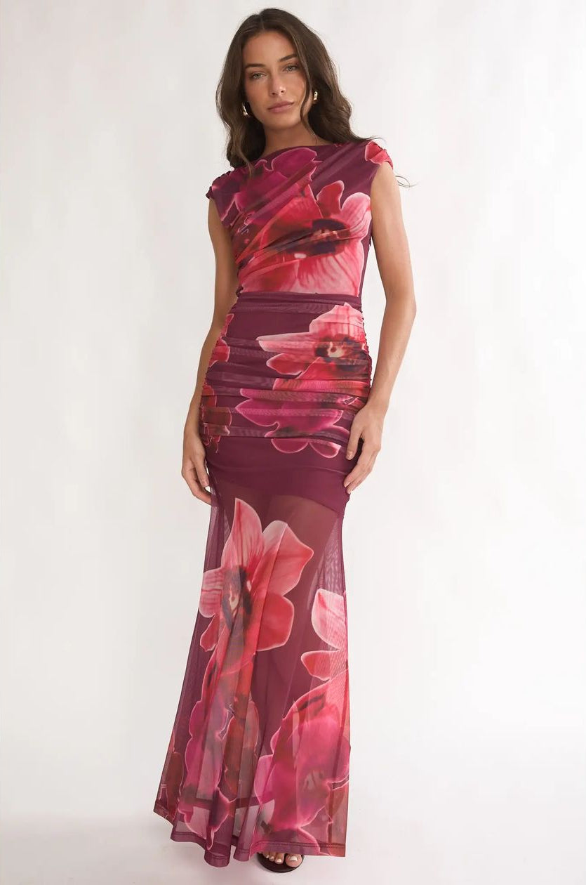 Orchid Floral Maxi Dress