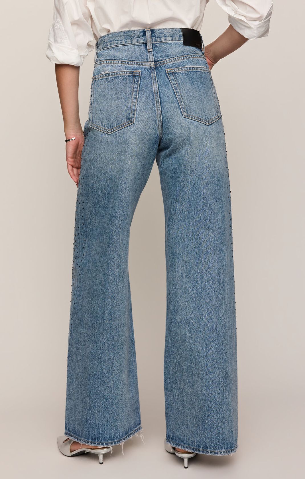 Z Supply - The Head Turner High Rise Wide Leg Jeans - Glimmer