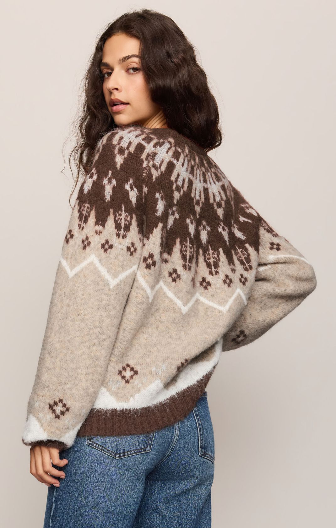 Z Supply - Laissez Faire Isle Sweater - Frosted Pearl