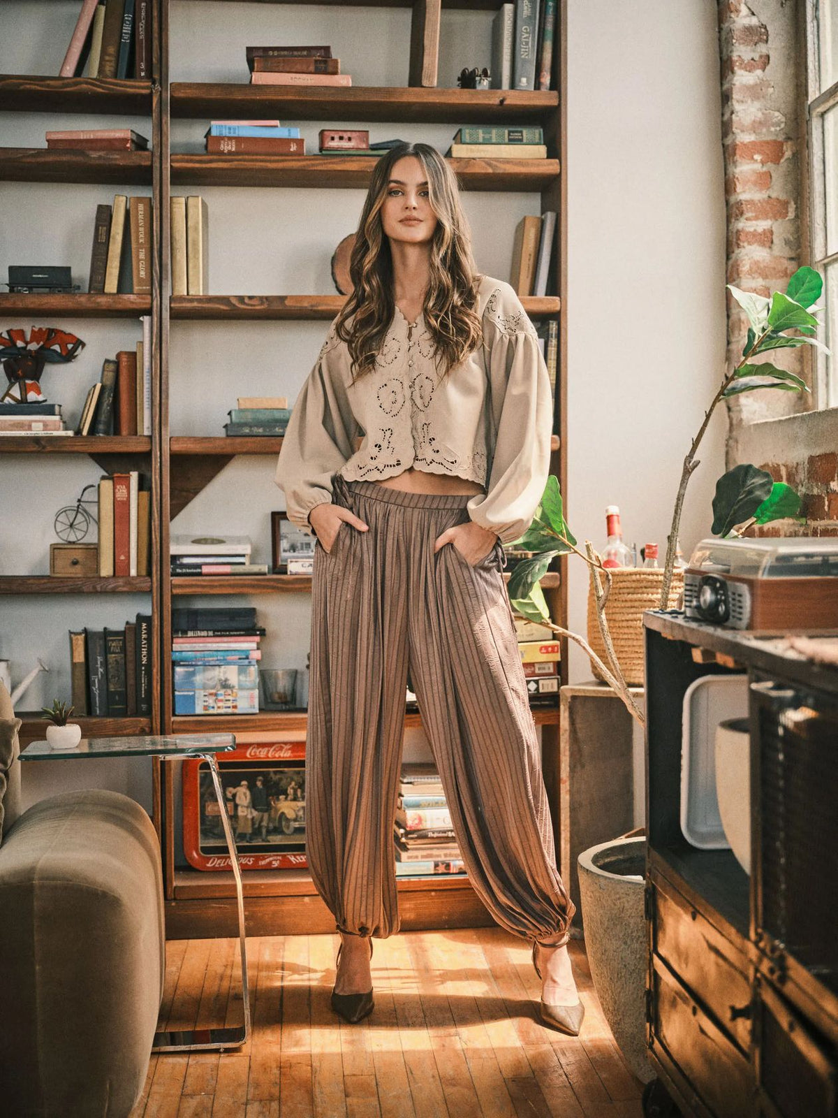 Striped Balloon Bubble Pants