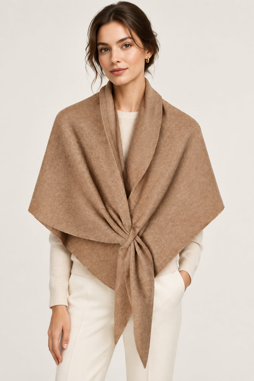 Triangle Wrap Shawl - Camel