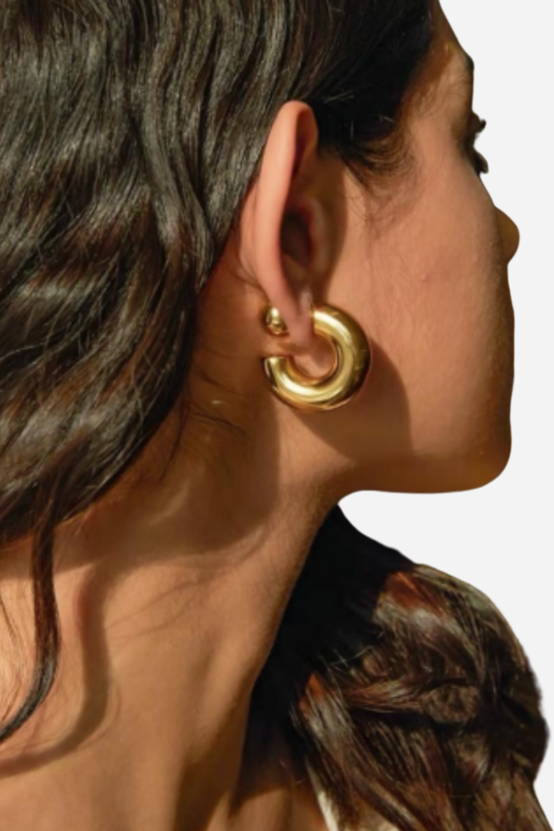 18K Luna Hoop Earrings