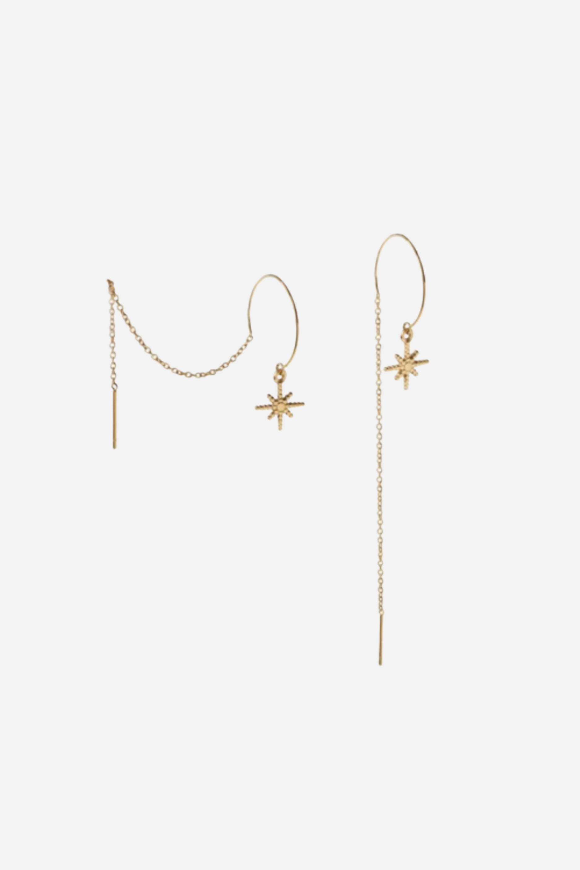 18K Star Feeder Earrings