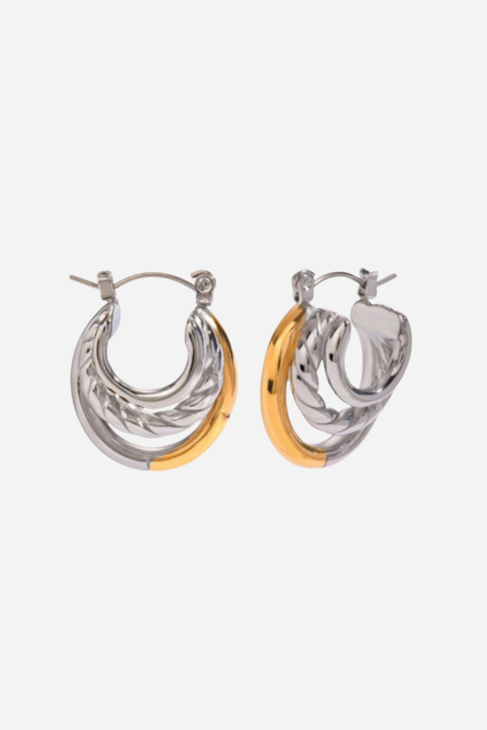 18K Gianna Triple Hoop Earrings