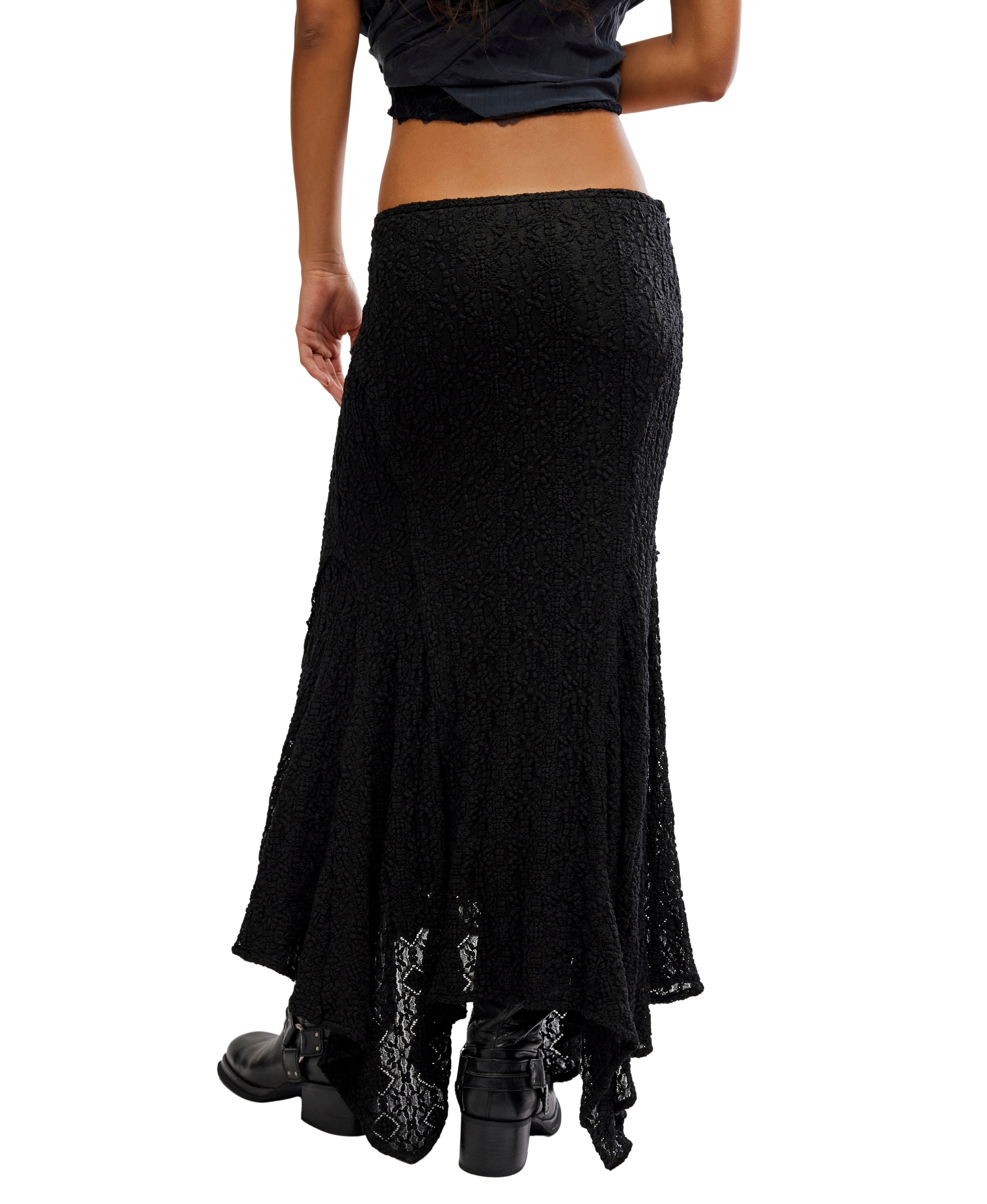 Free People - Bella Lace Mermaid Skirt - Black