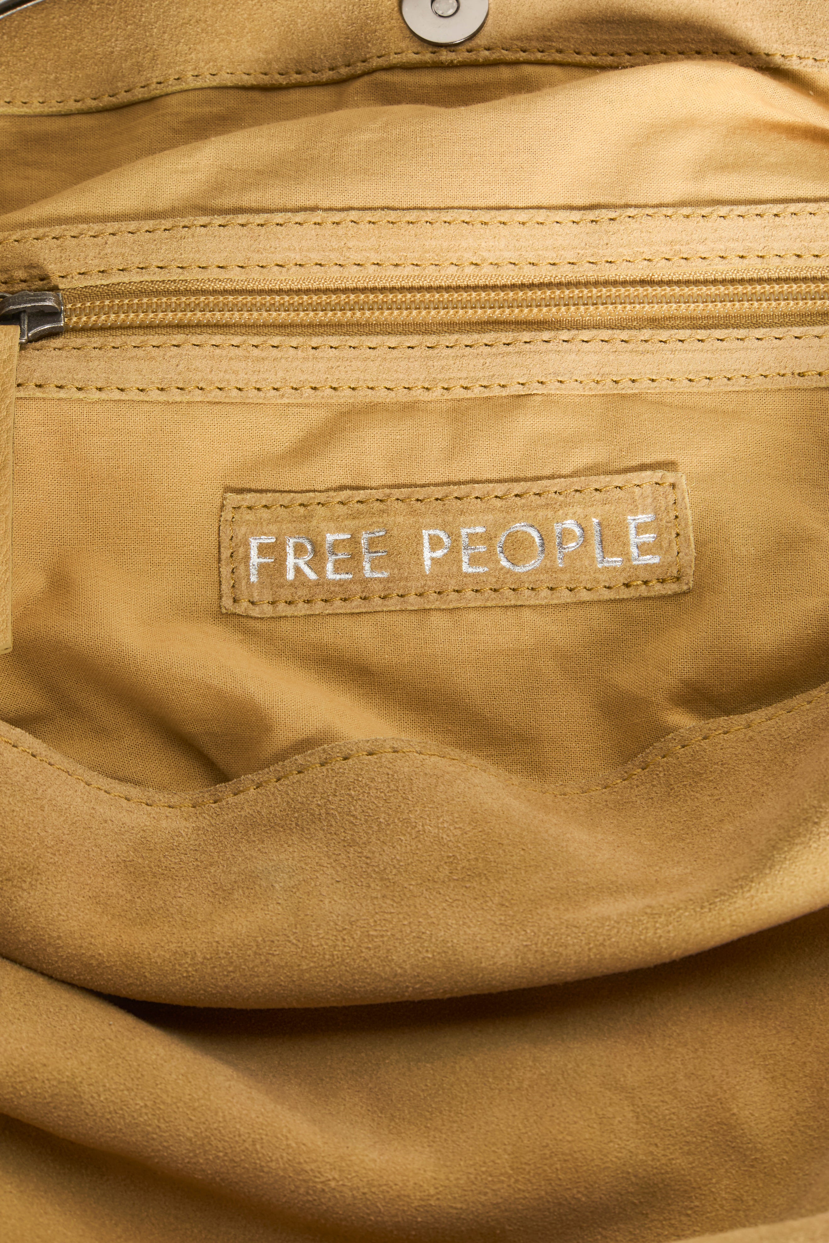Free People Suzie Suede Slouch Tote - Harvest Gold