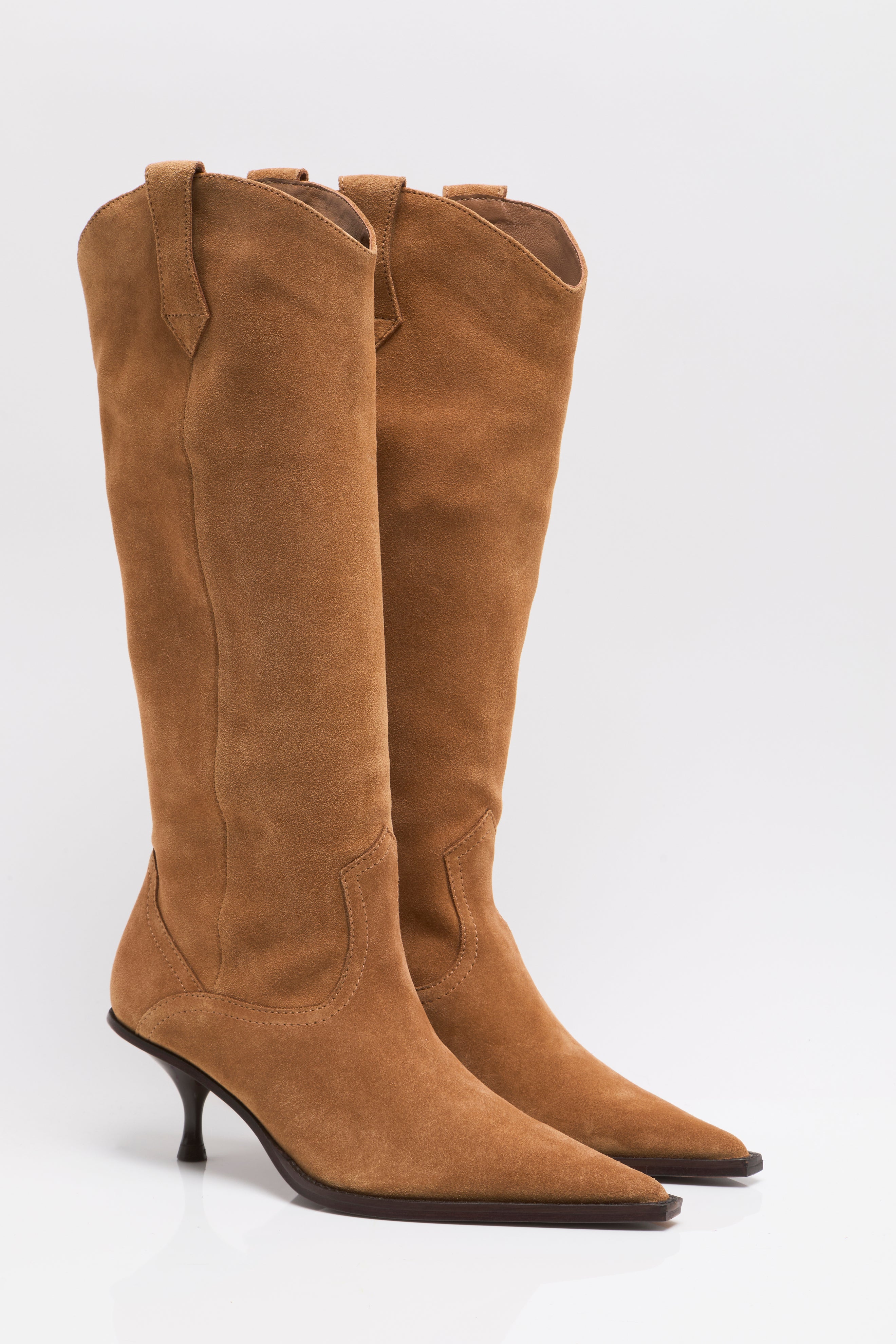 Free People - Daisy Slouch Kitten Heel - Tan Suede