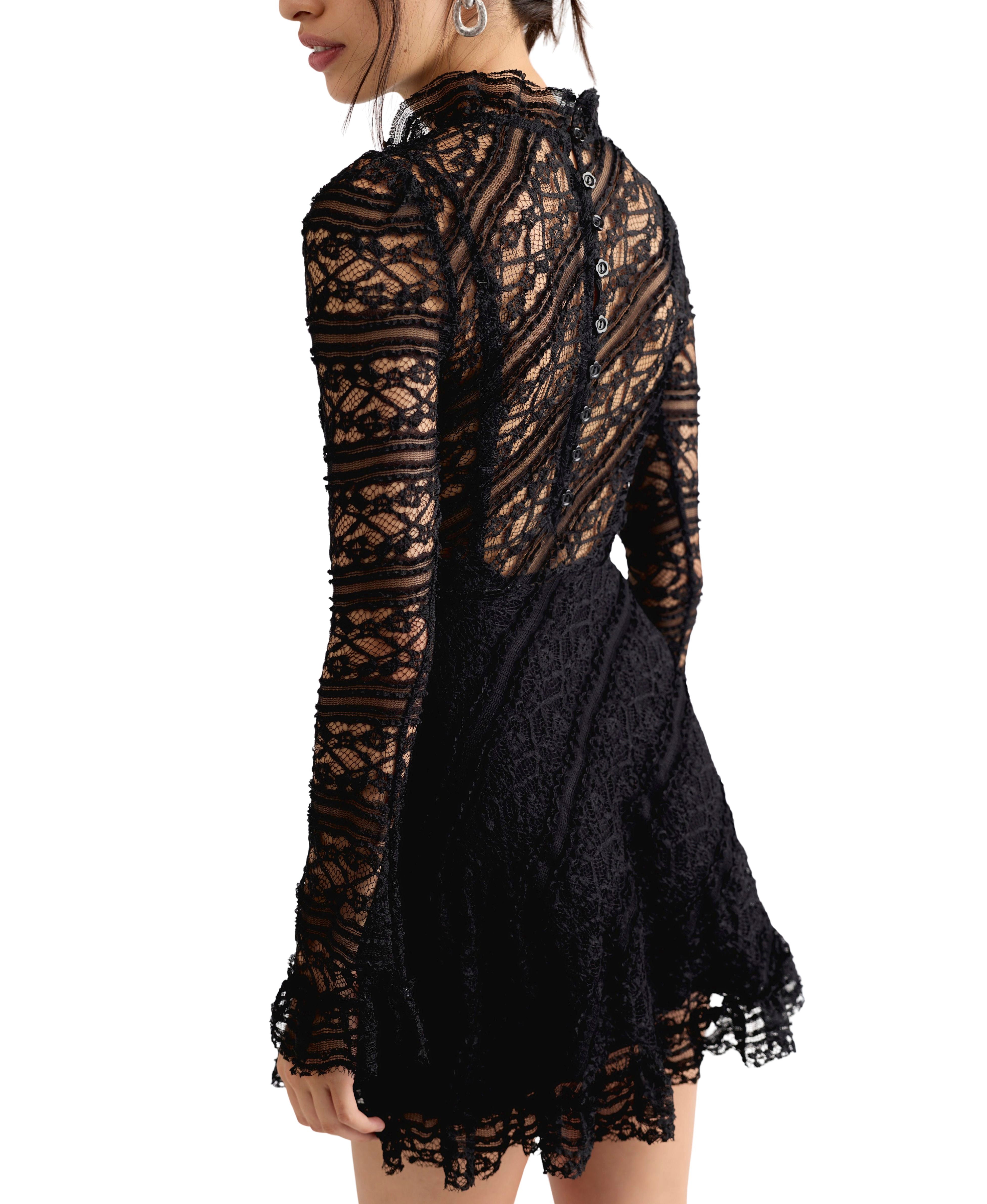 Free People - Woodland Whispers Mini Dress - Black