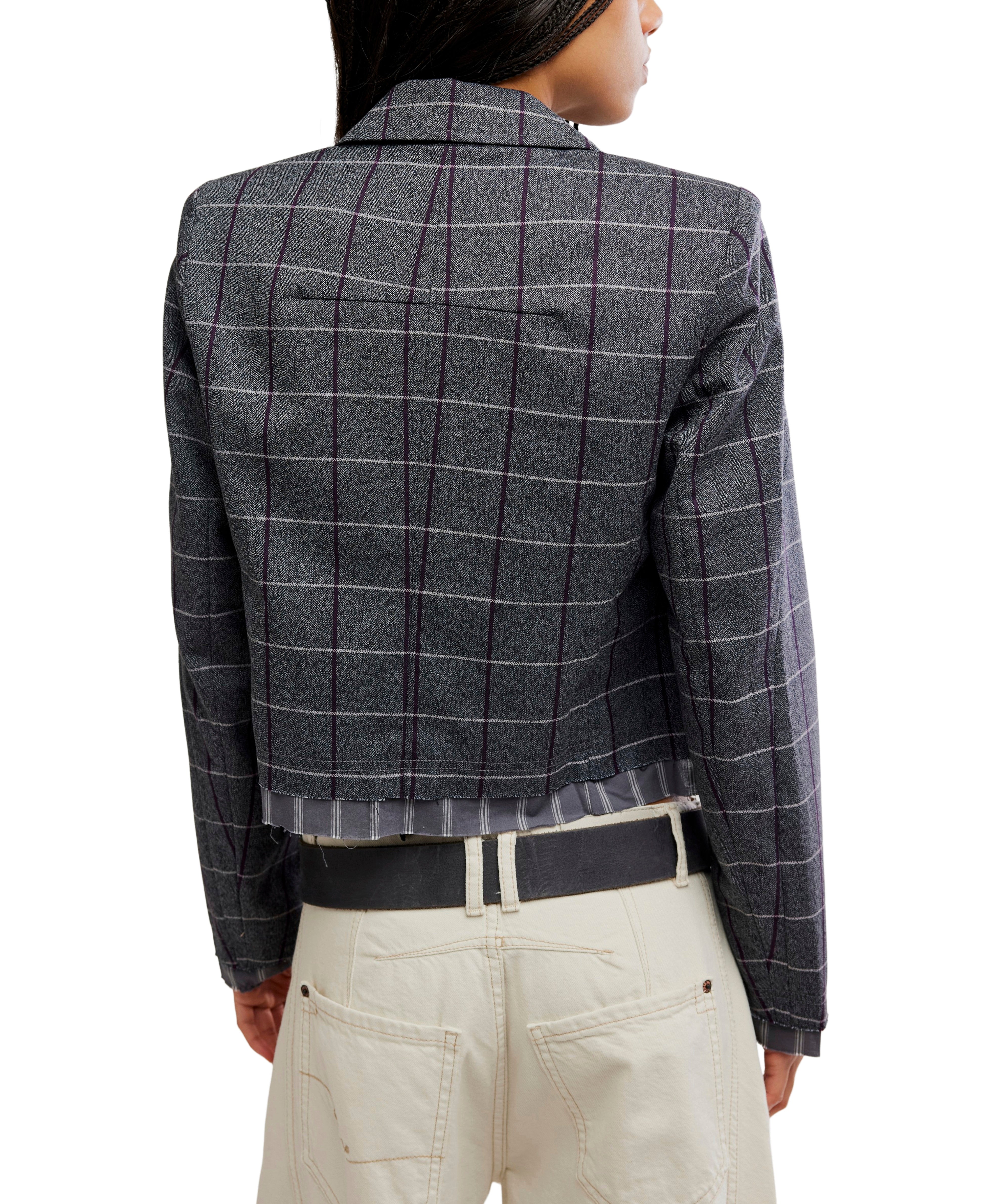 Free People Academia Blazer - Charcoal Combo