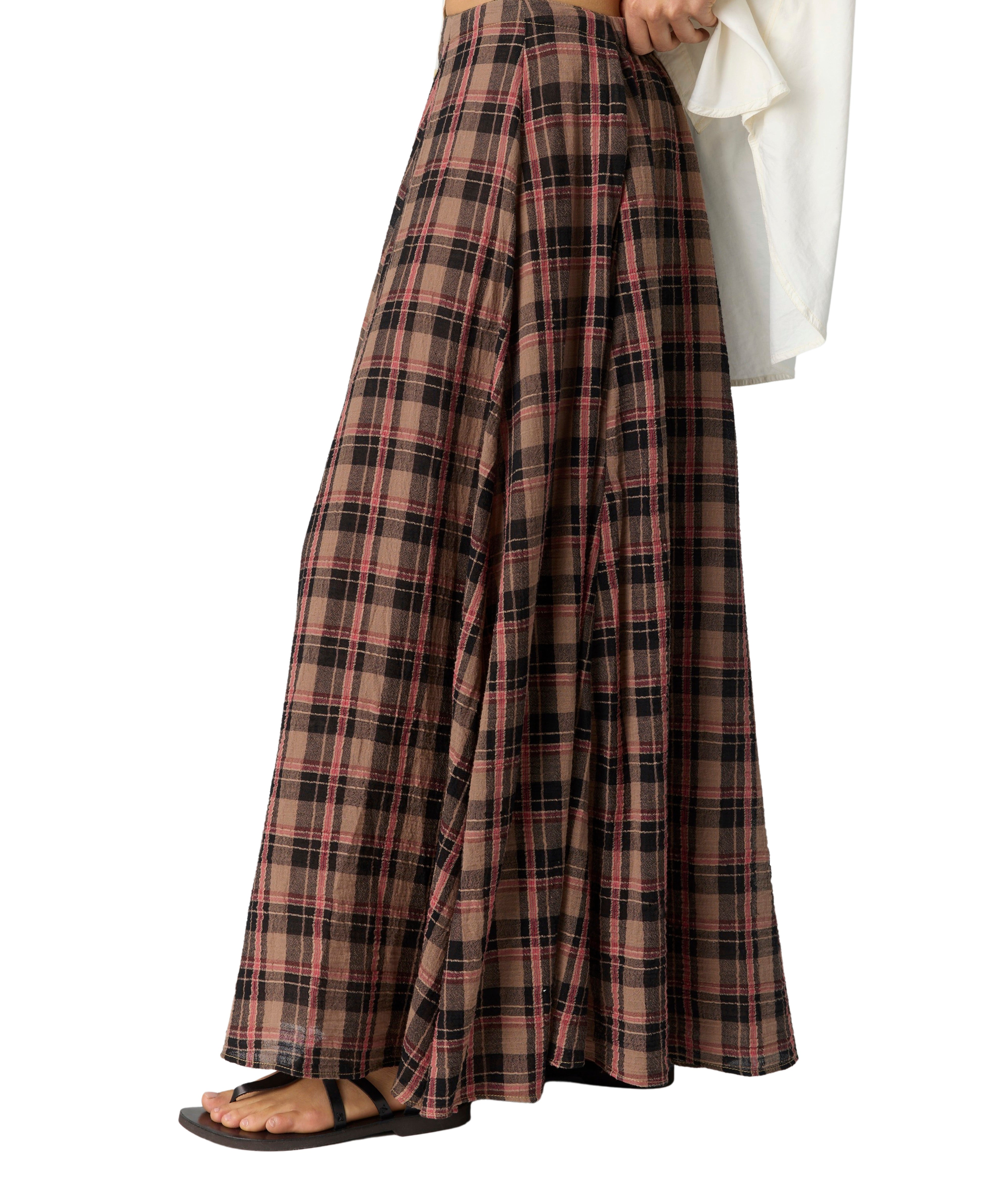 Free People - Ives Maxi Skirt - Chocolate Combo
