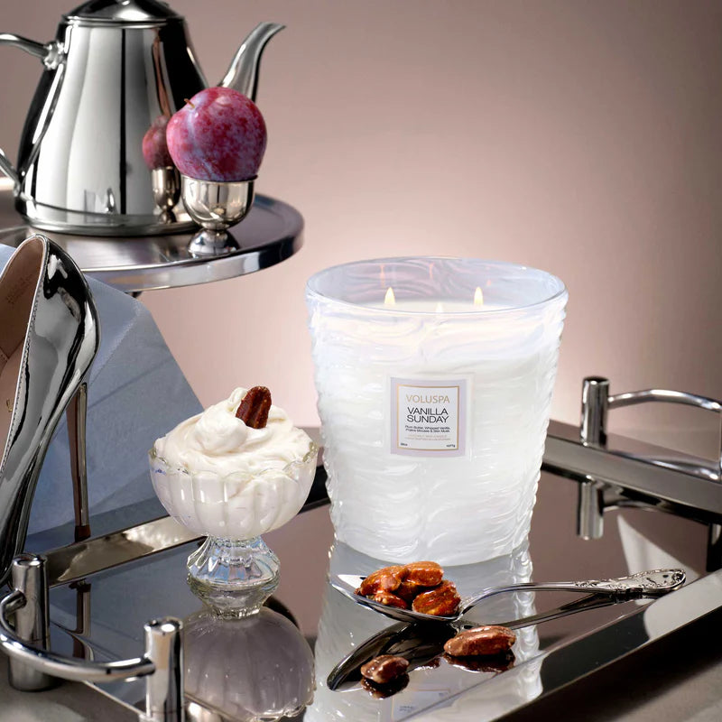 Voluspa 3 Wick Hearth Candle - Vanilla Sunday