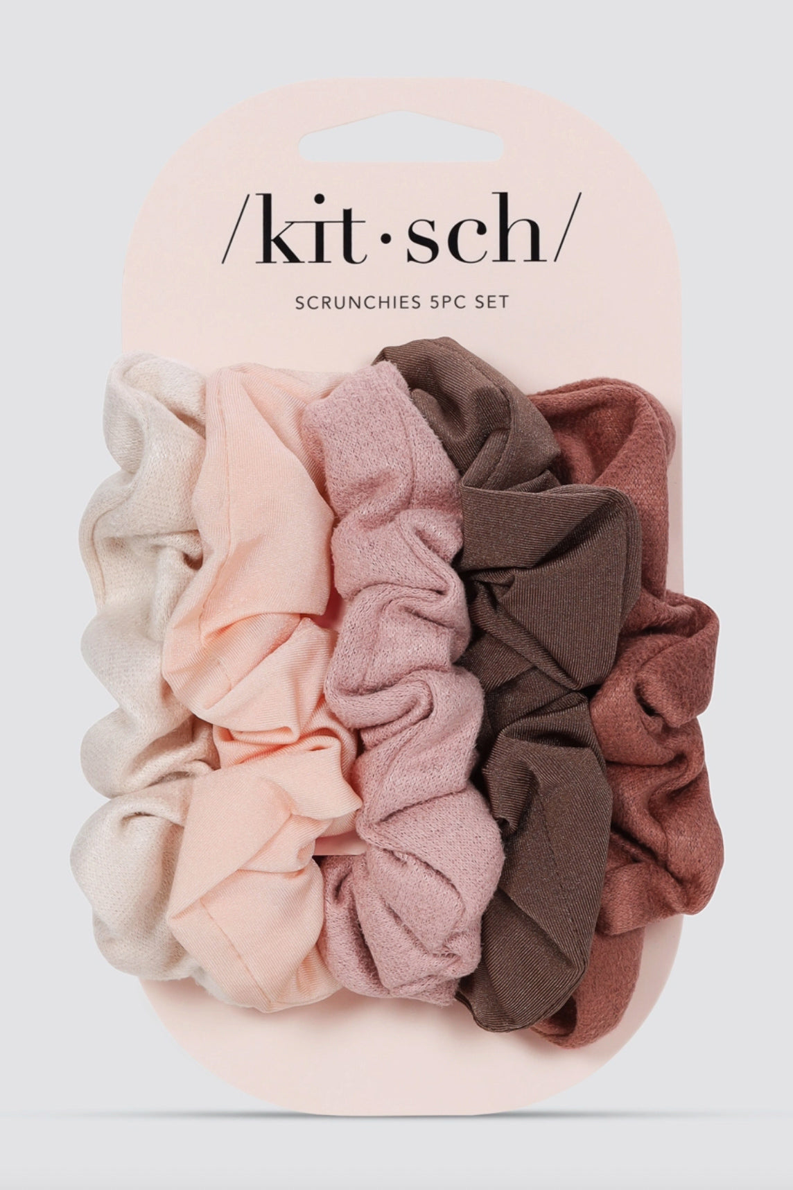 KITSCH Assorted Textured Scrunchies - Terracotta