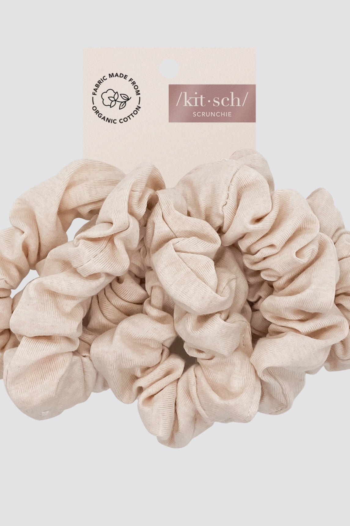 KITSCH Organic Cotton Scrunchie Set - Cream
