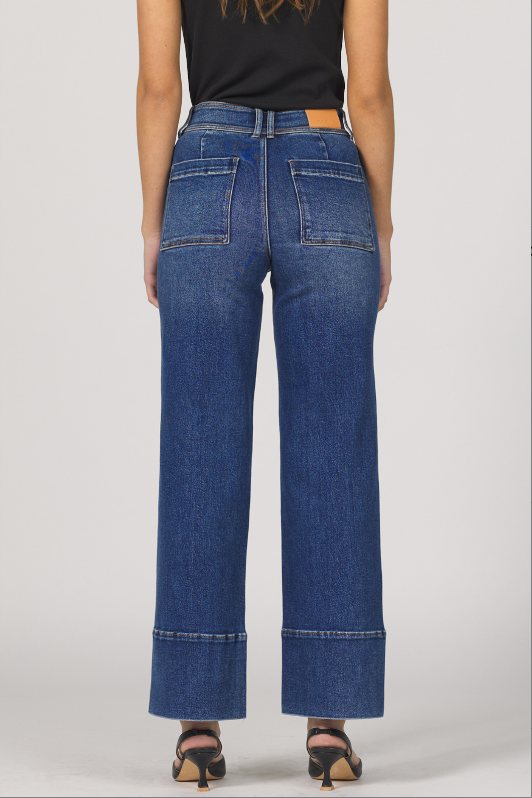 Holly Straight Leg Cuff Jeans - Midtown