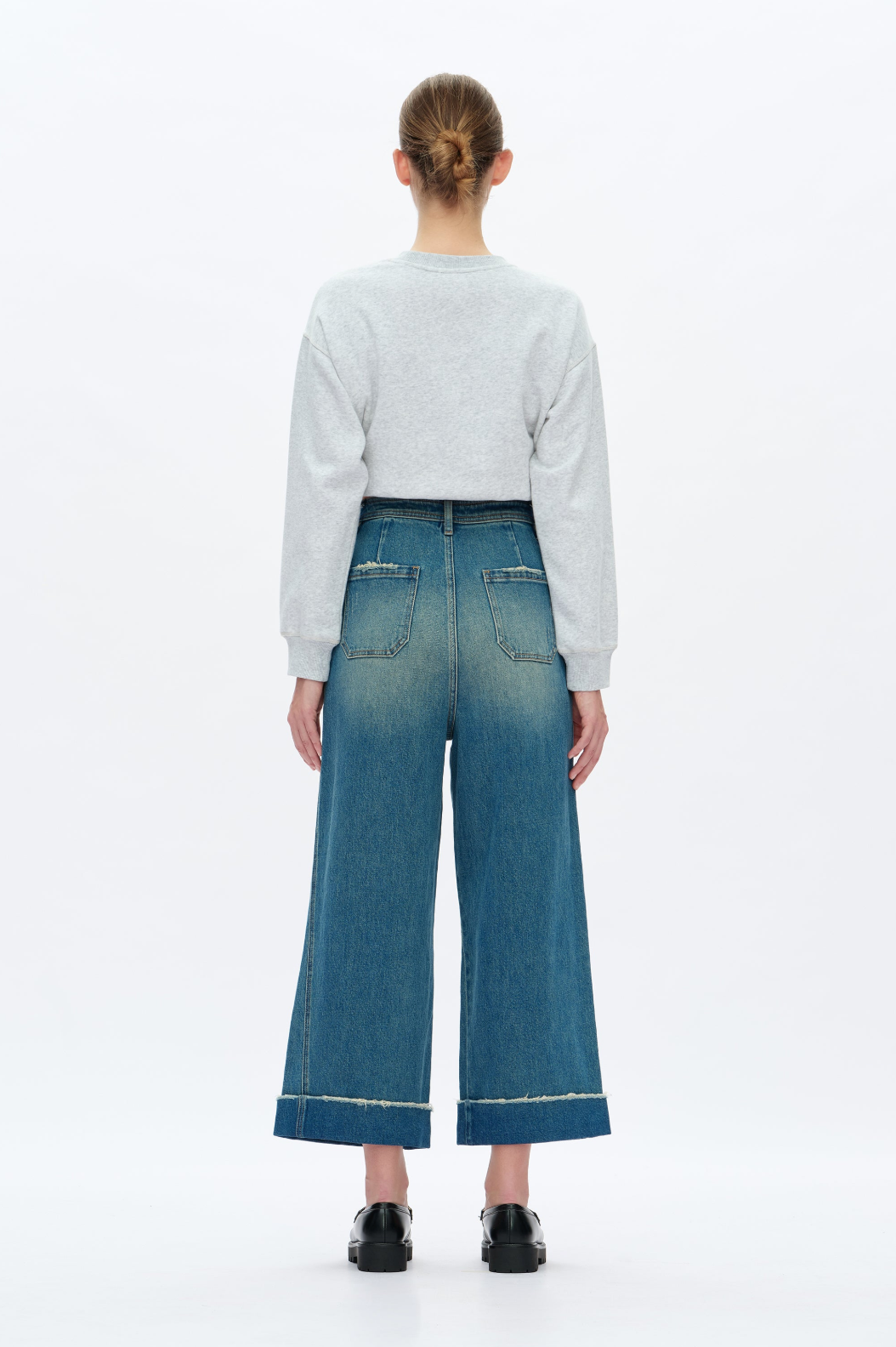 High Rise Wide Leg Jeans - Vintage Medium Blue