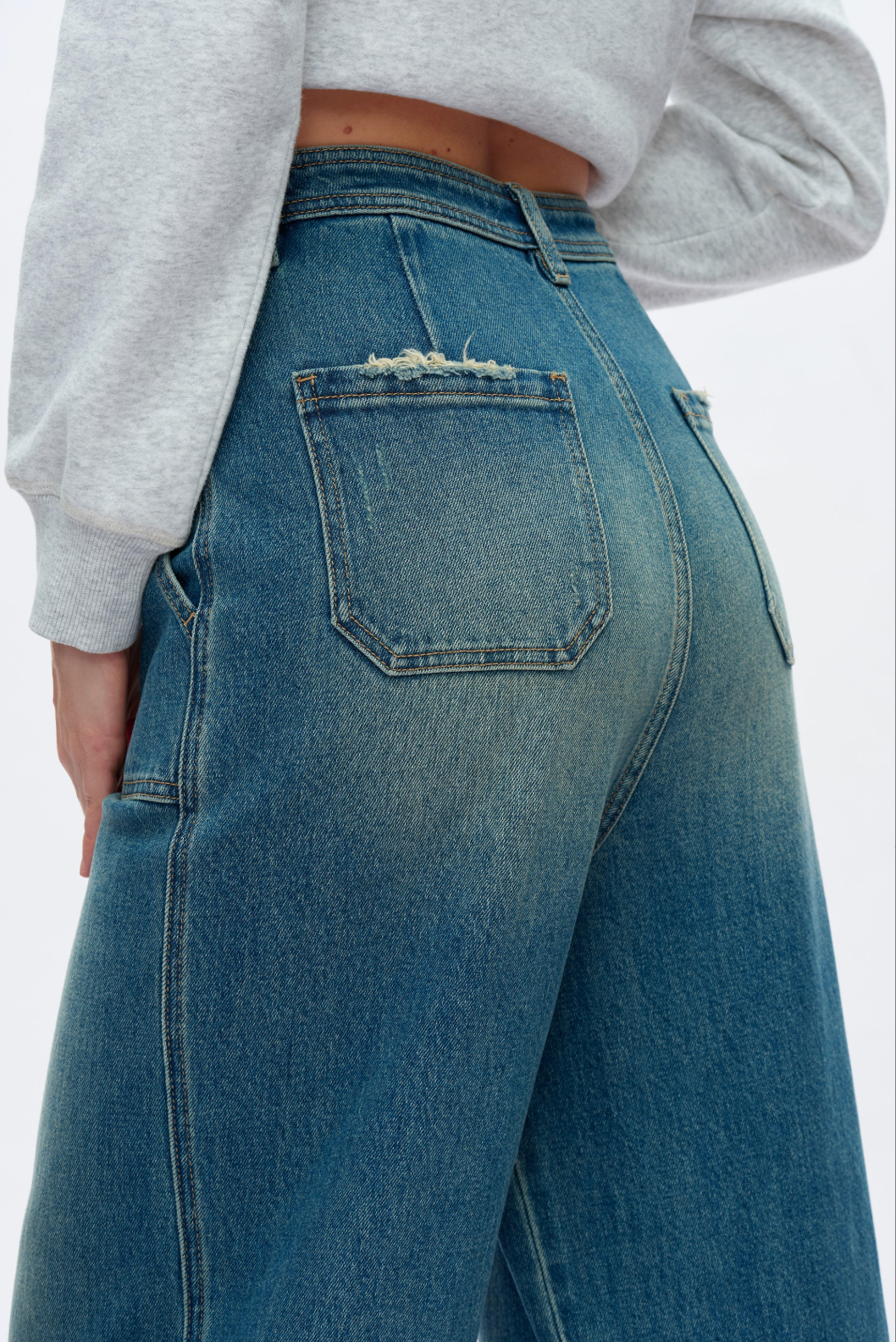 High Rise Wide Leg Jeans - Vintage Medium Blue