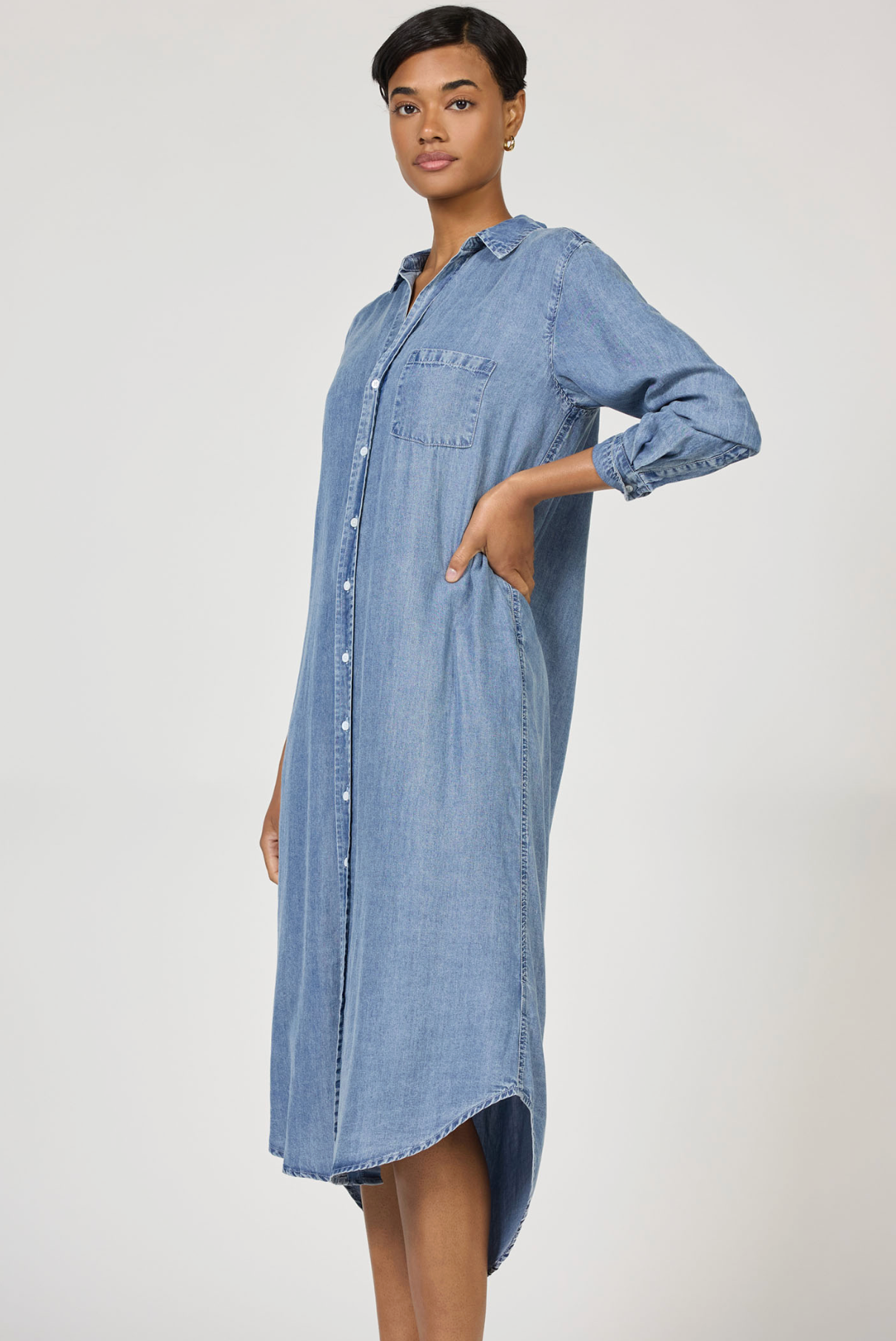 Galina Denim Midi Dress