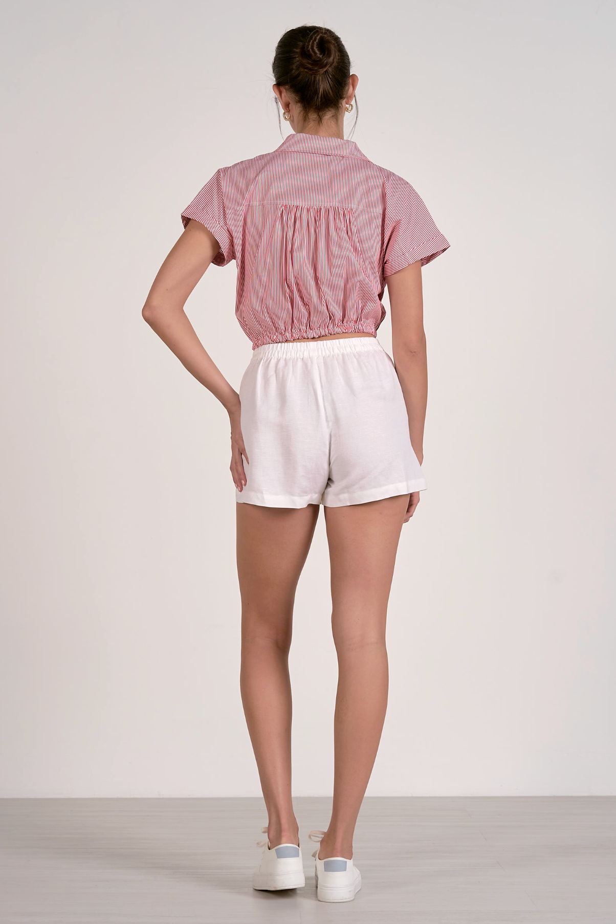 Harper Cropped Button Down Top