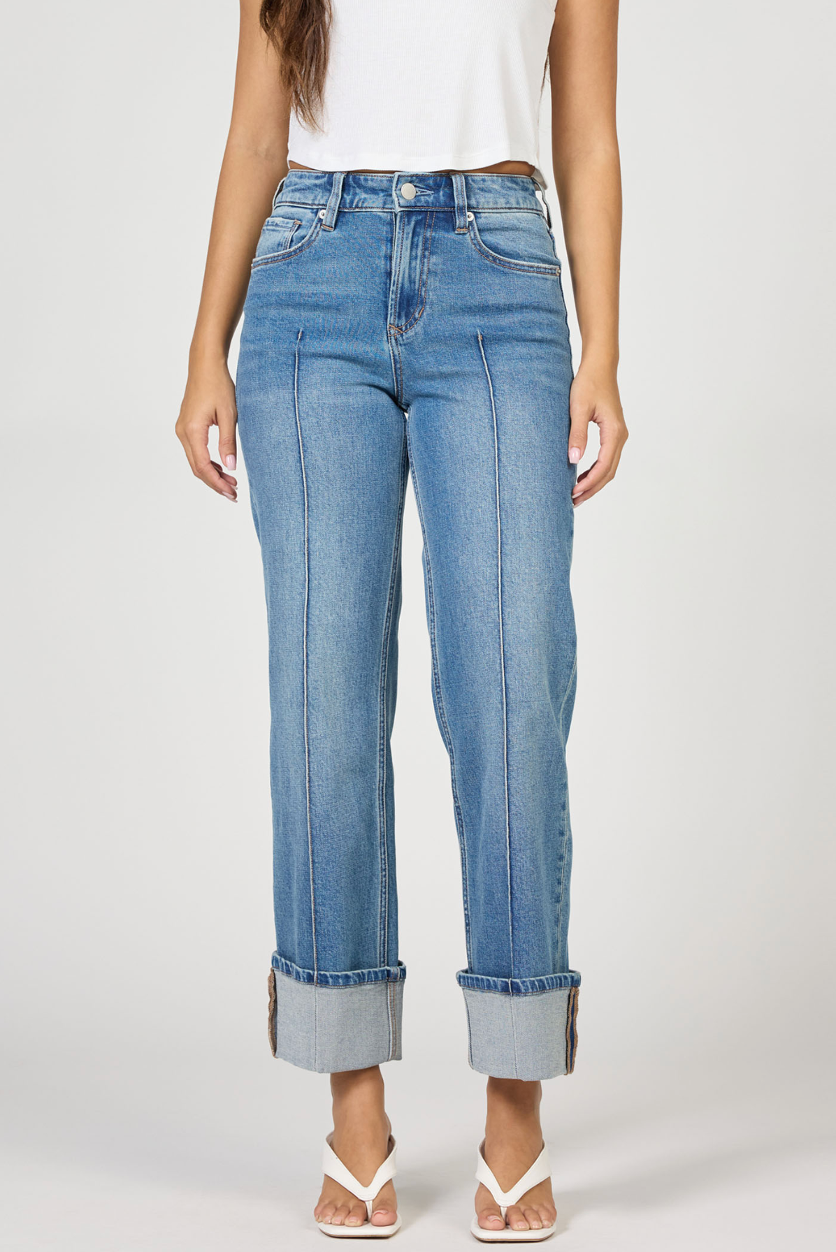 Holly High Rise Denim Jeans - Kenia