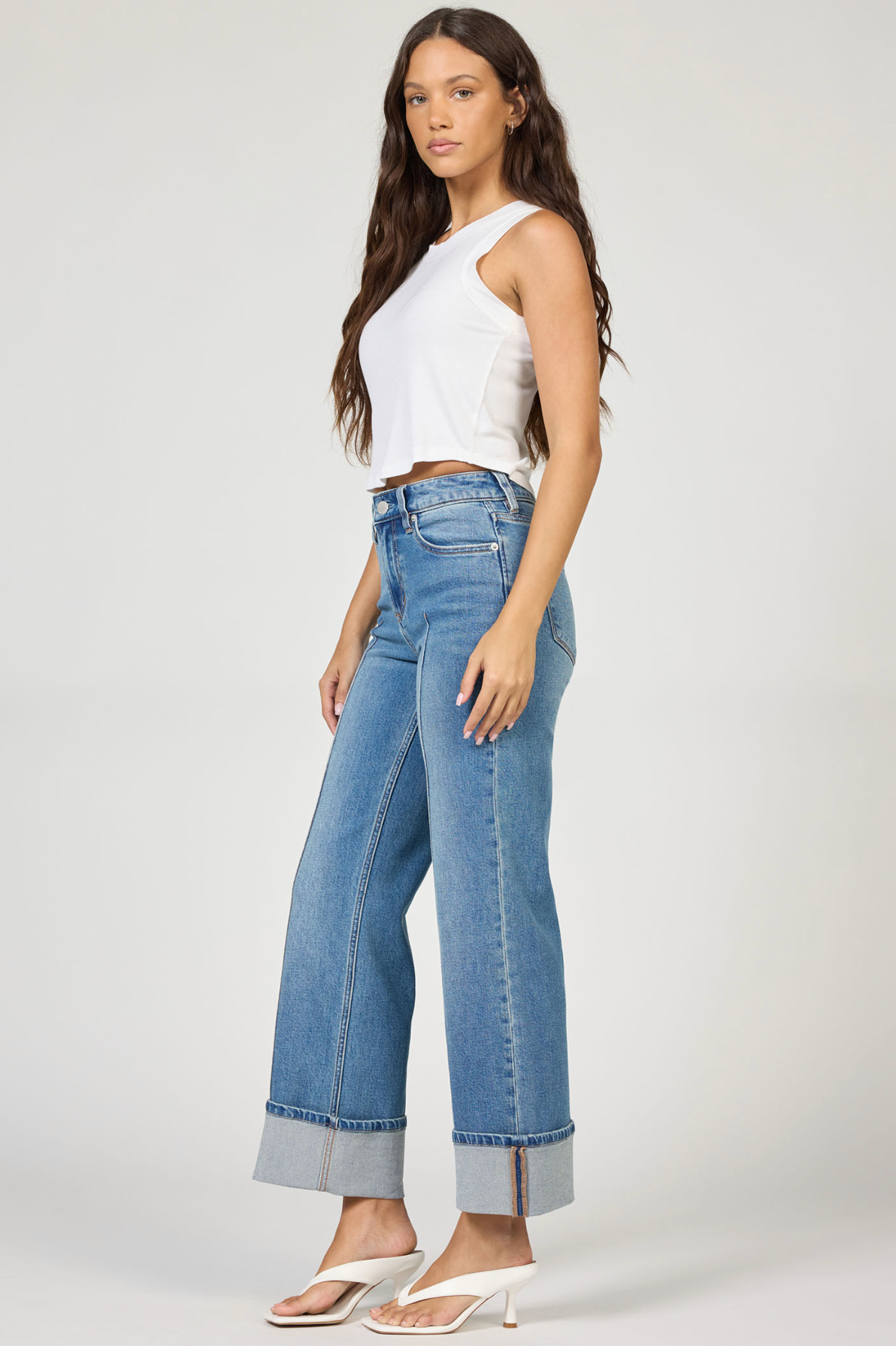 Holly High Rise Denim Jeans - Kenia