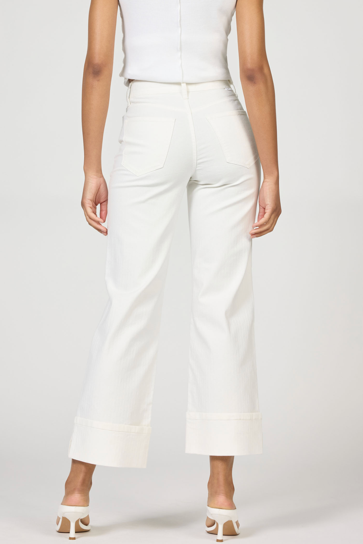 Holly High Rise Denim Jeans - Egret