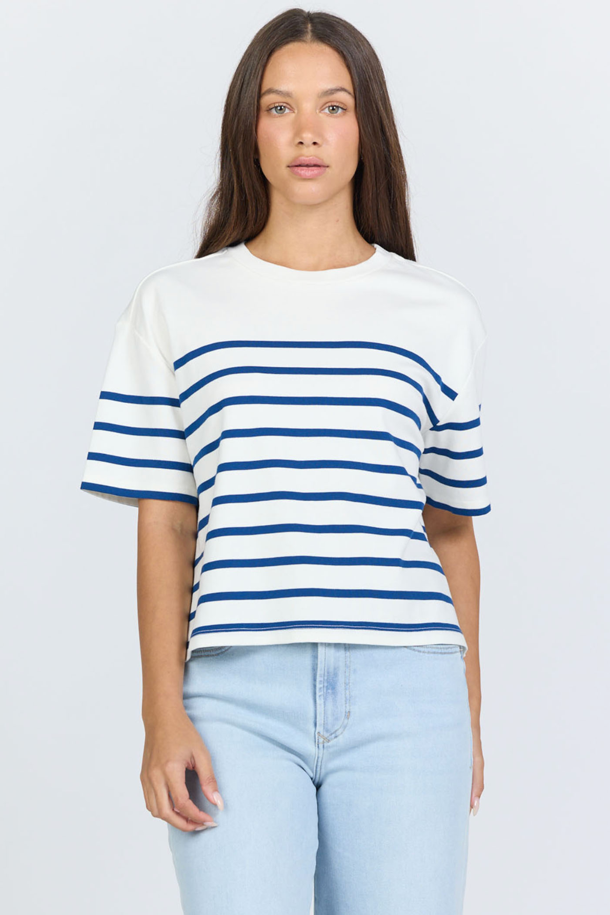 Maddox Tee - Navy Stripe