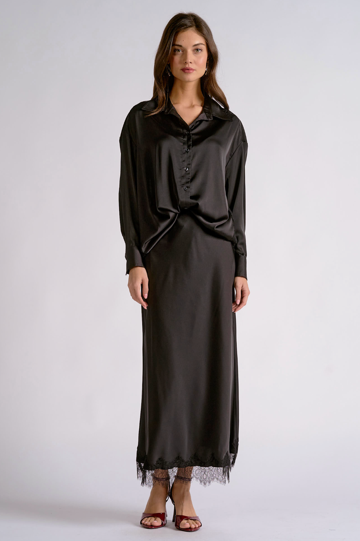 Ria Maxi Skirt - Black