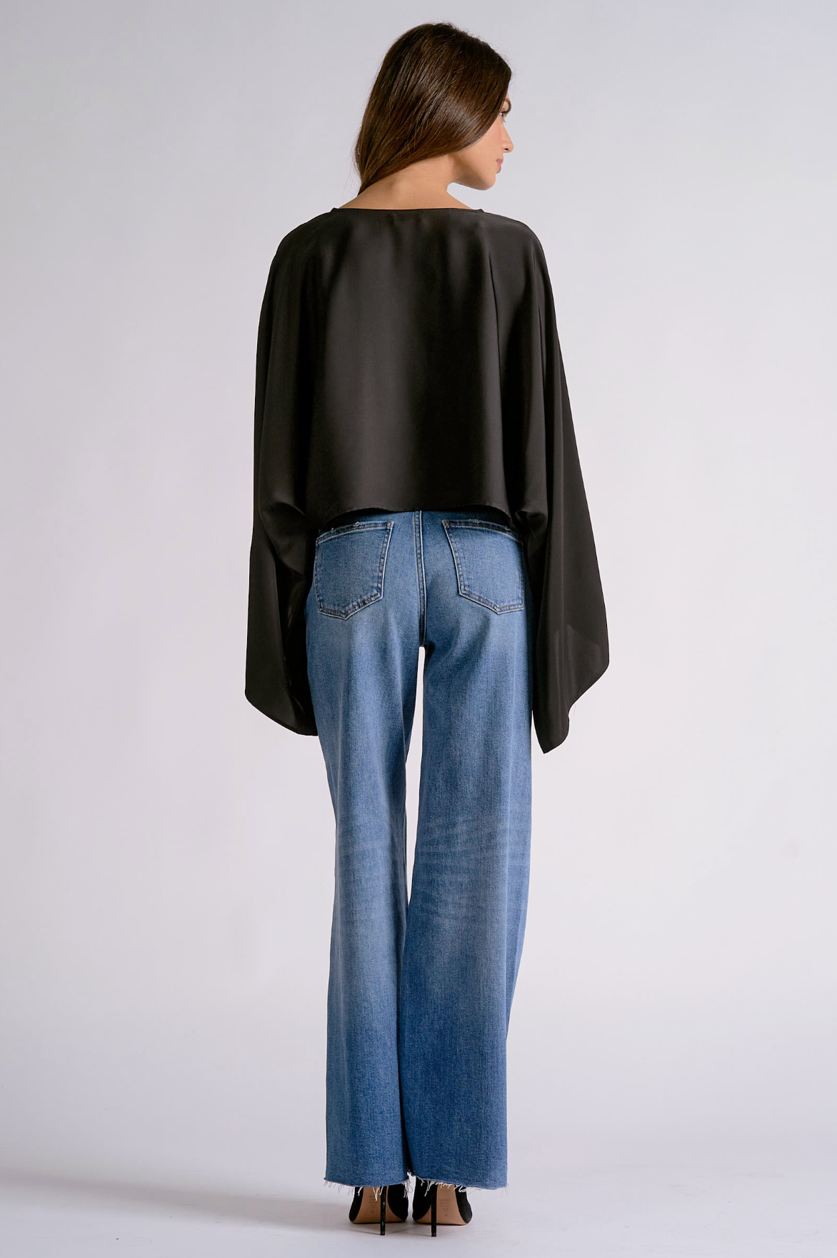 Ria Silky Blouse - Black