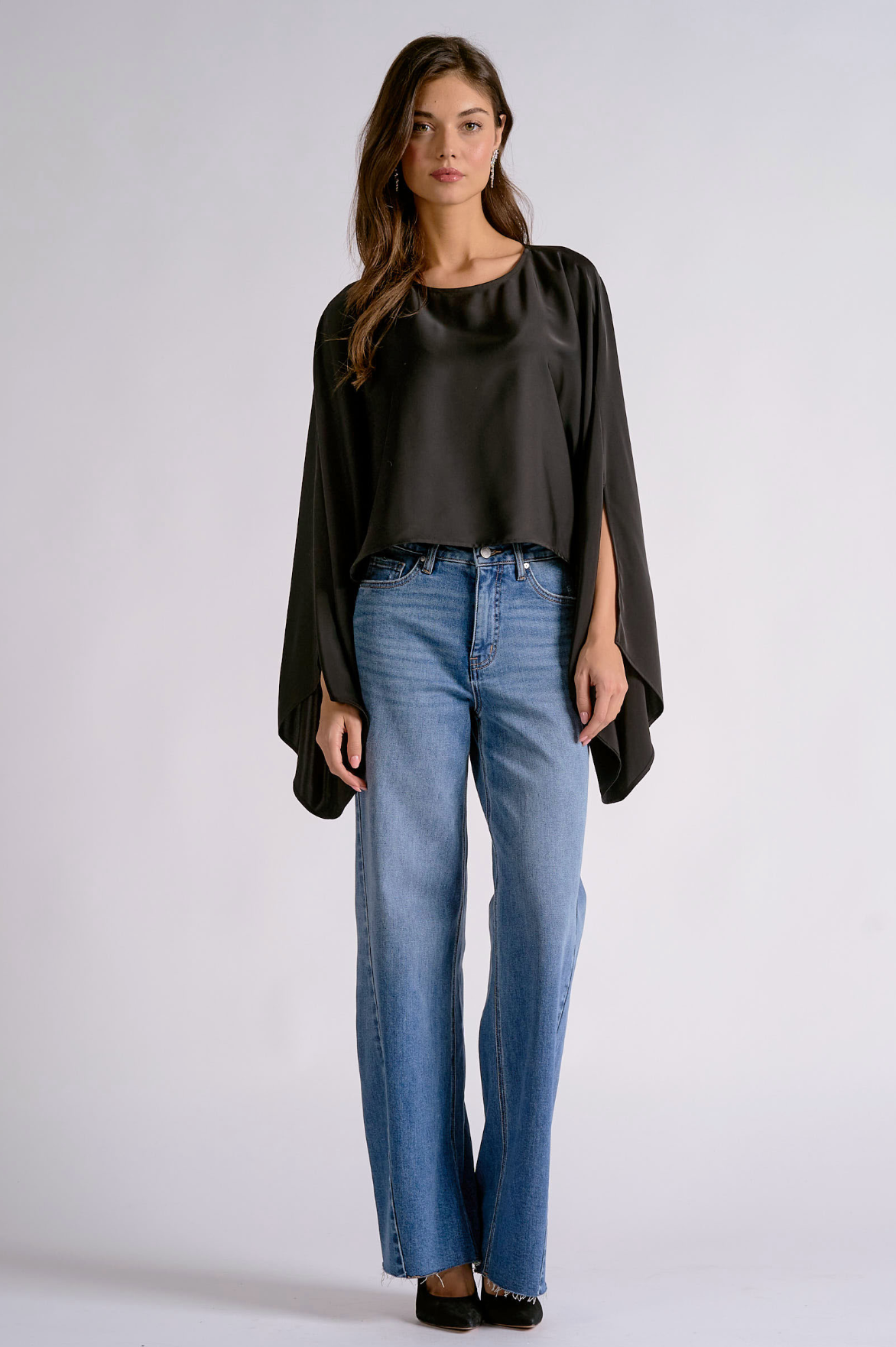 Ria Silky Blouse - Black