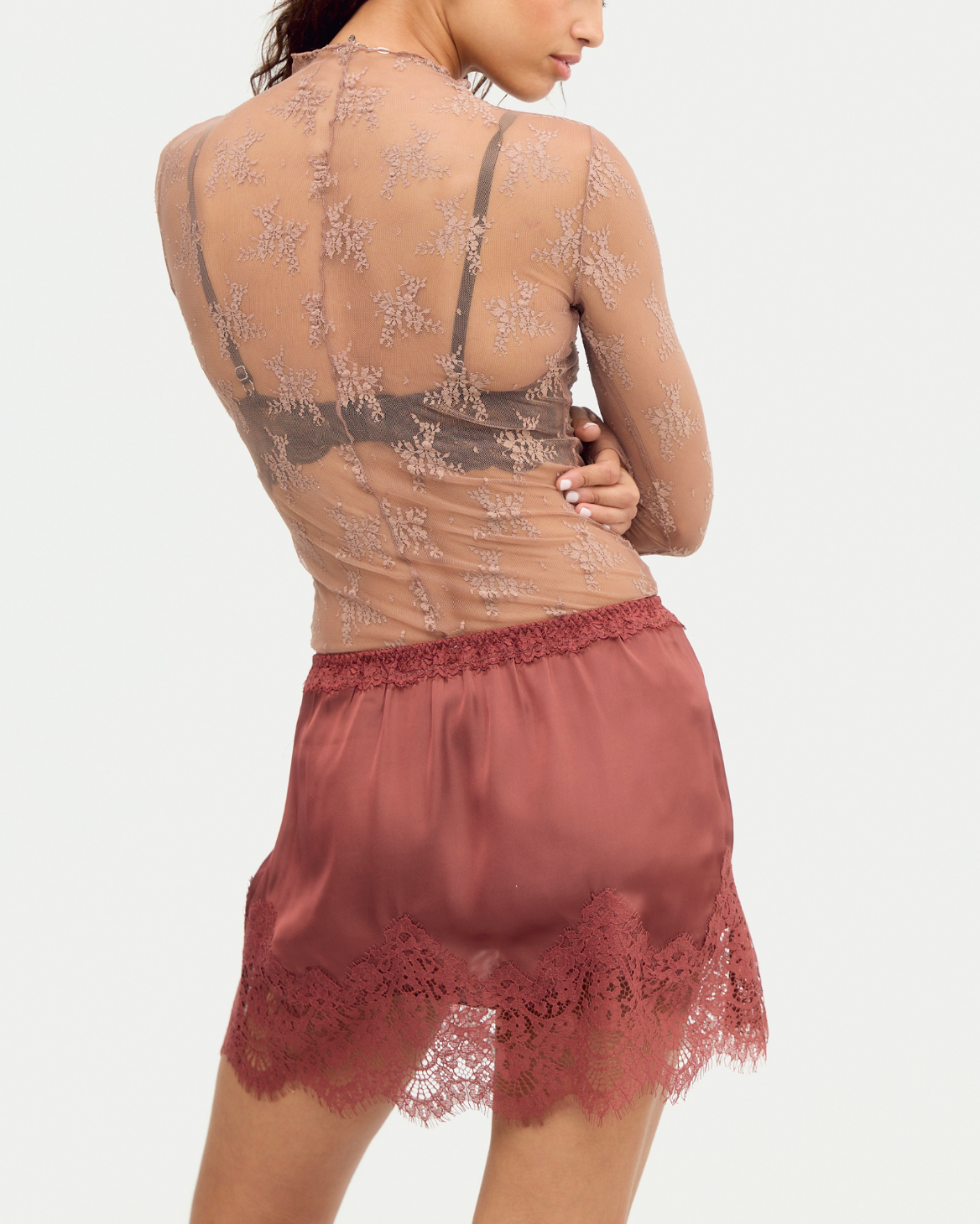 Free People - Meet In The Middle Skirt - Henna