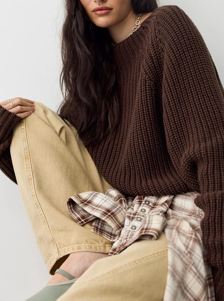 Free People - Low Tide Pullover - Chocolate