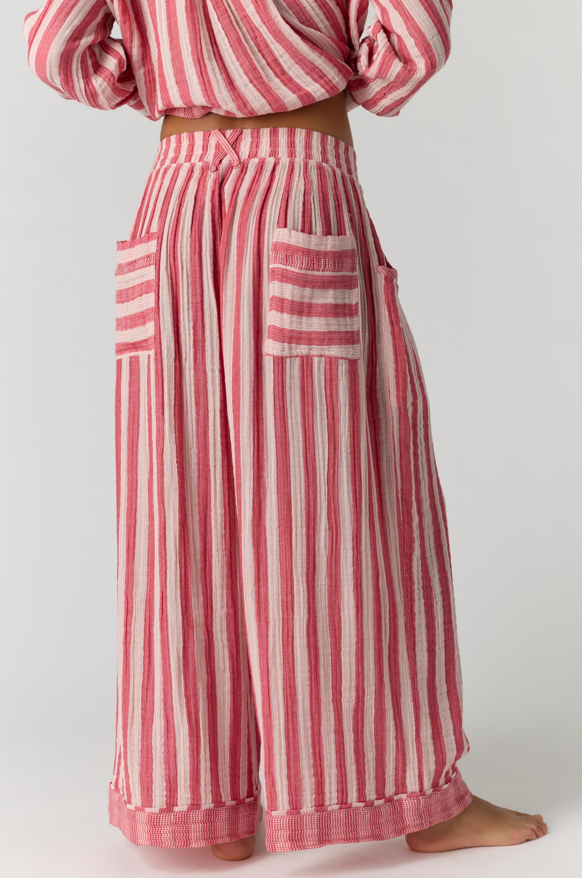 Free People - One And Done PJ Pant - Red Combo