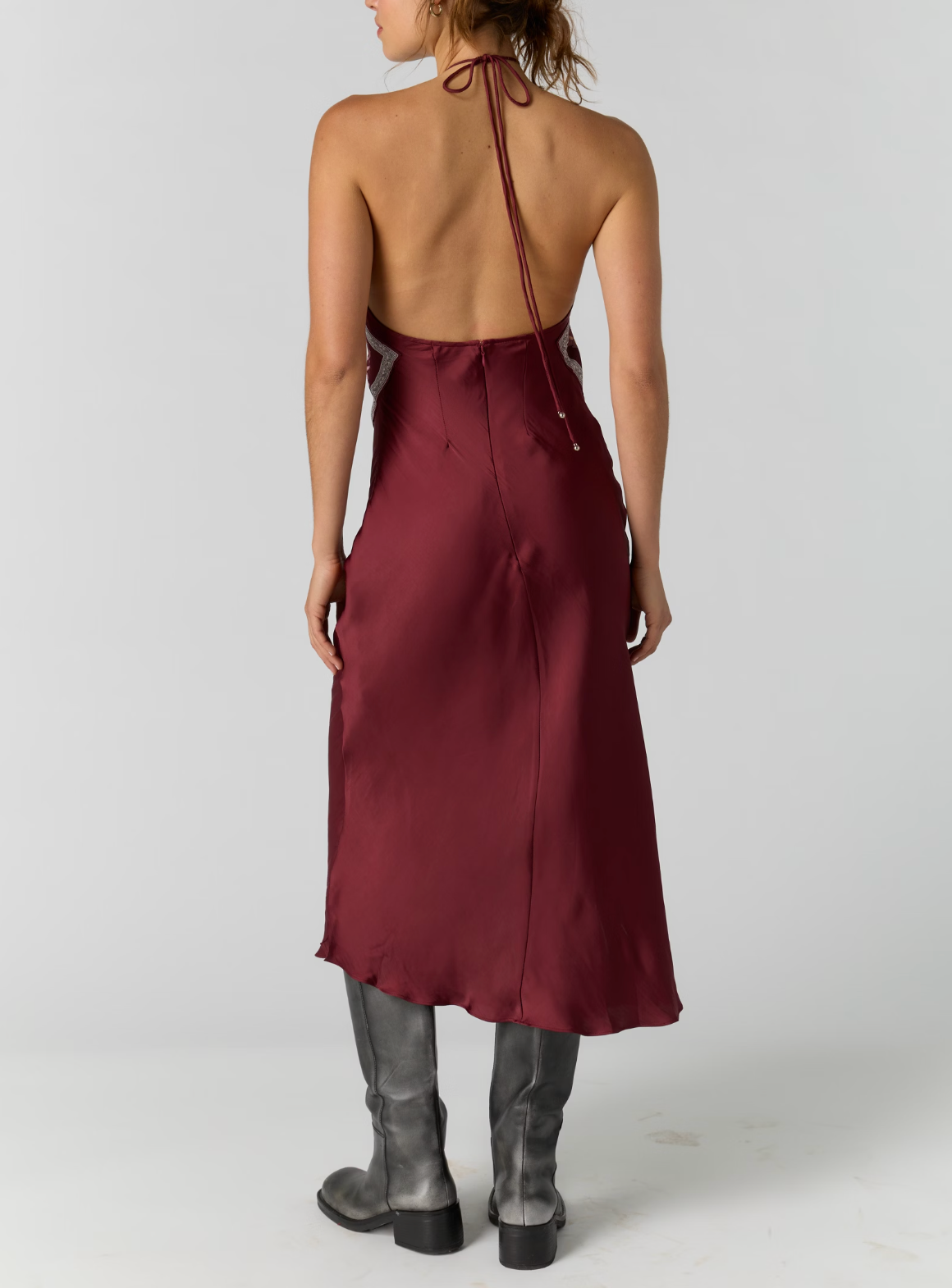 Free People Citrine Midi Dress - Cabernet Combo