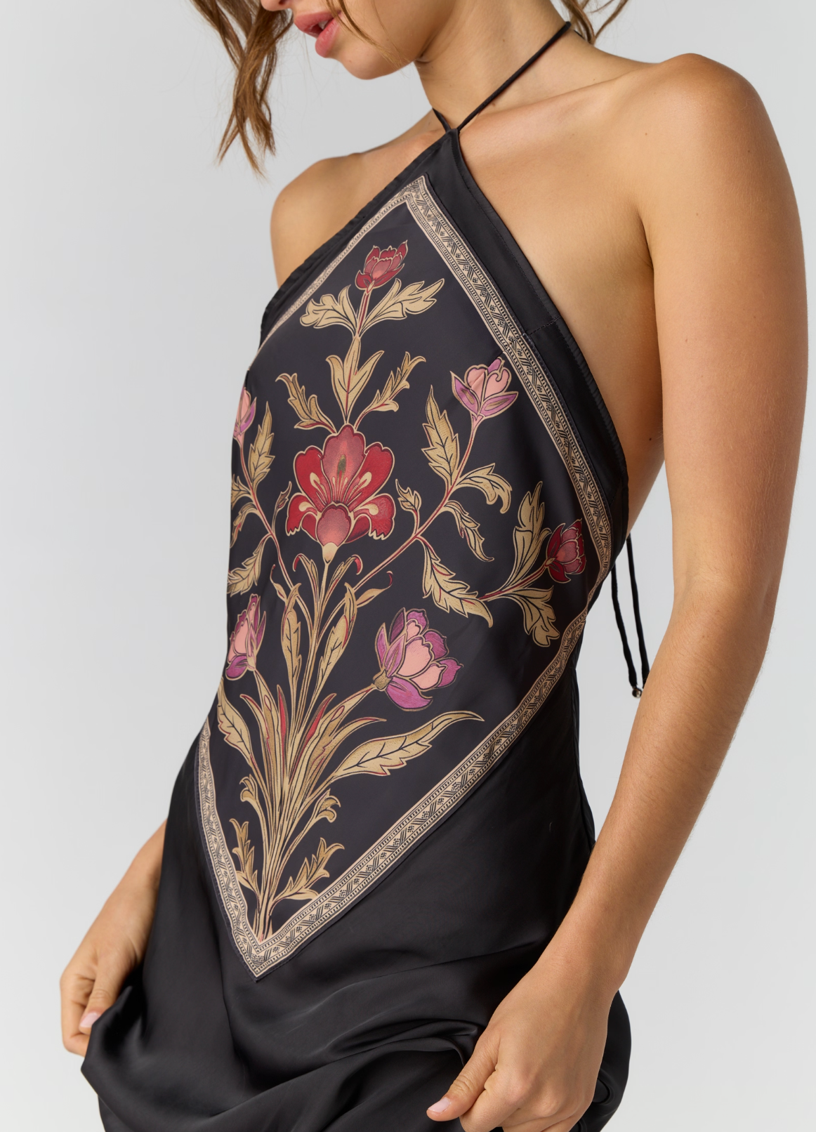 Free People Citrine Midi Dress - Espresso Combo