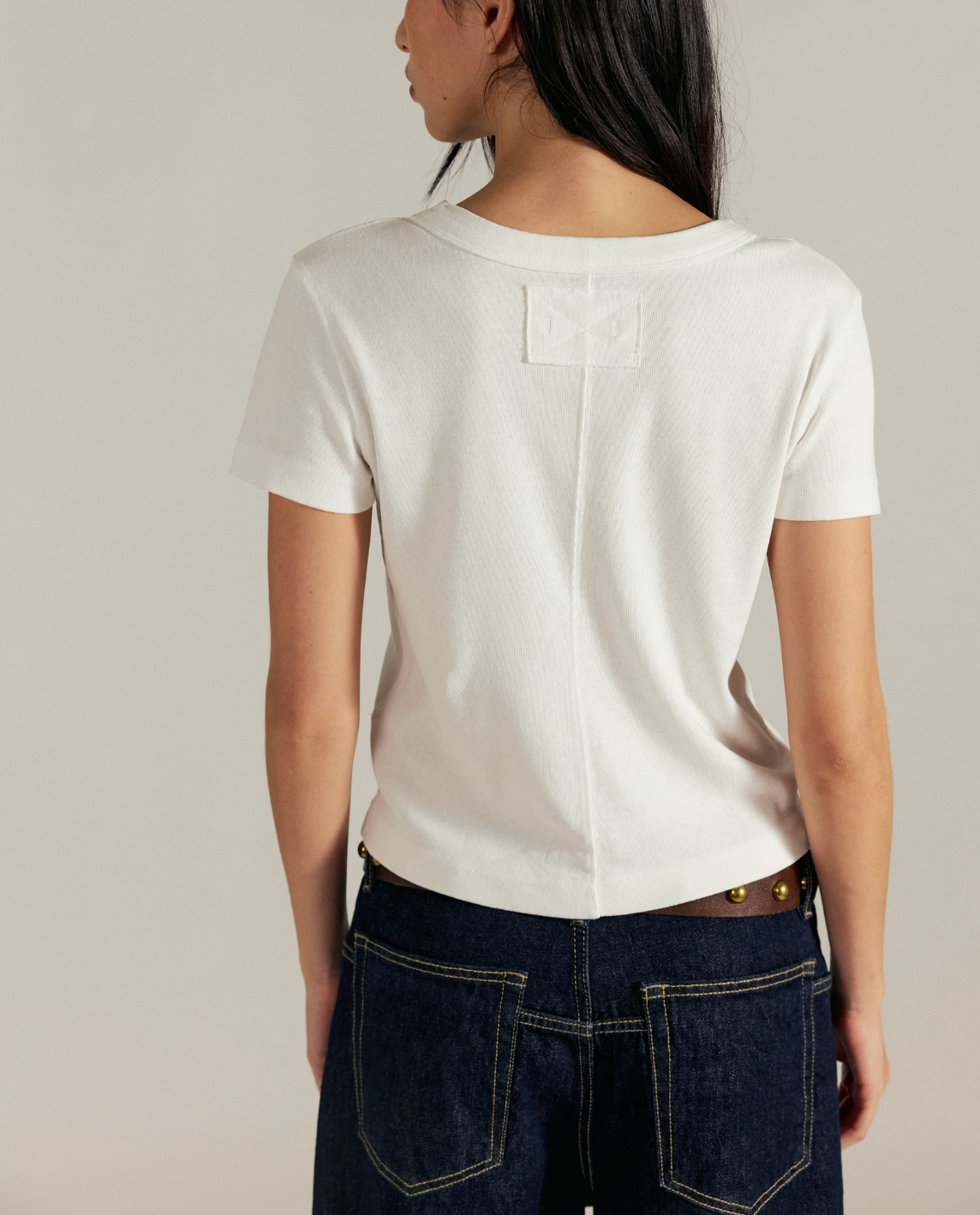 Free People - Atlas Crew Tee - Clean Ivory