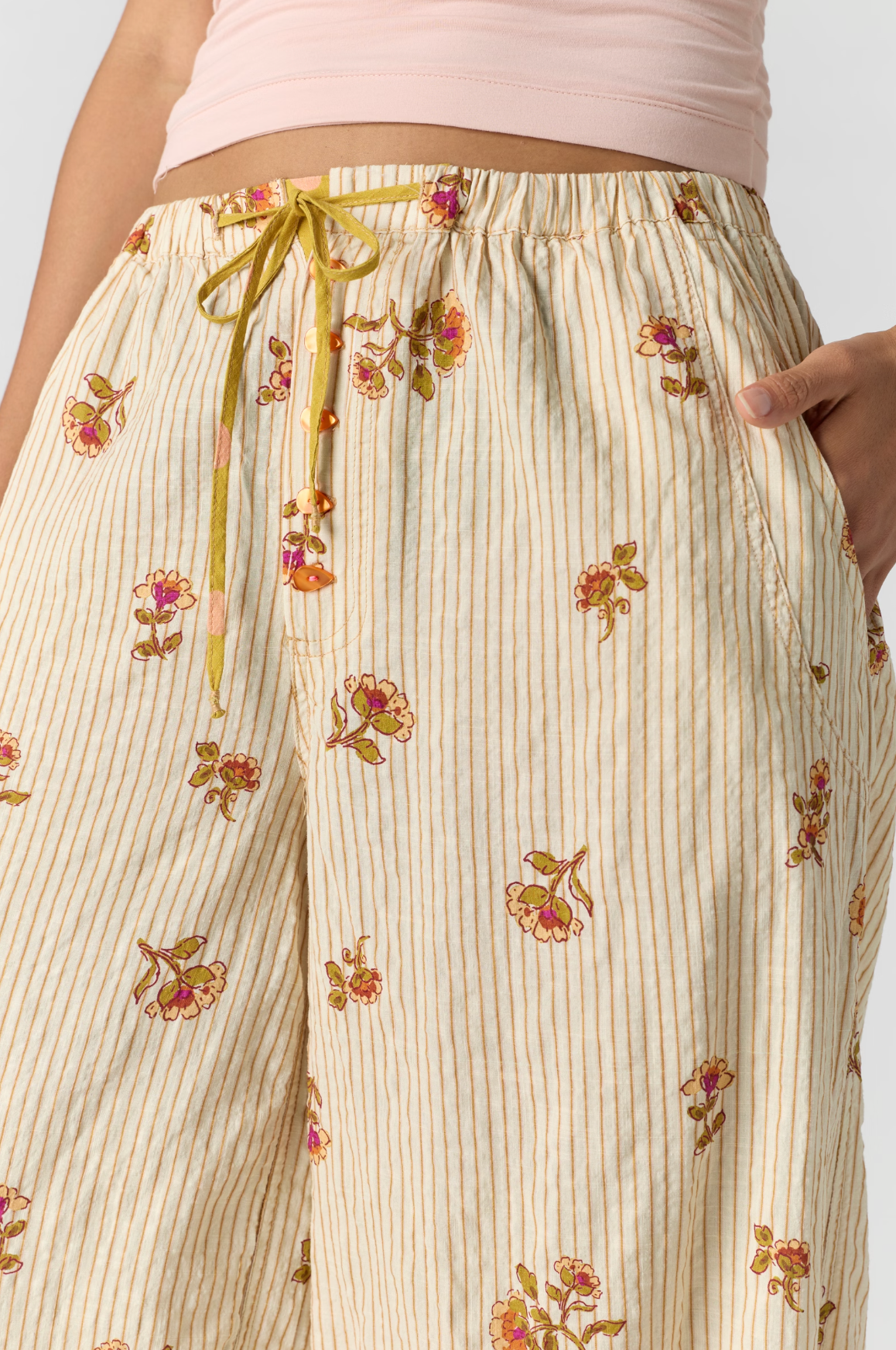 Free People - On Repeat Pj Pants - Ivory Floral