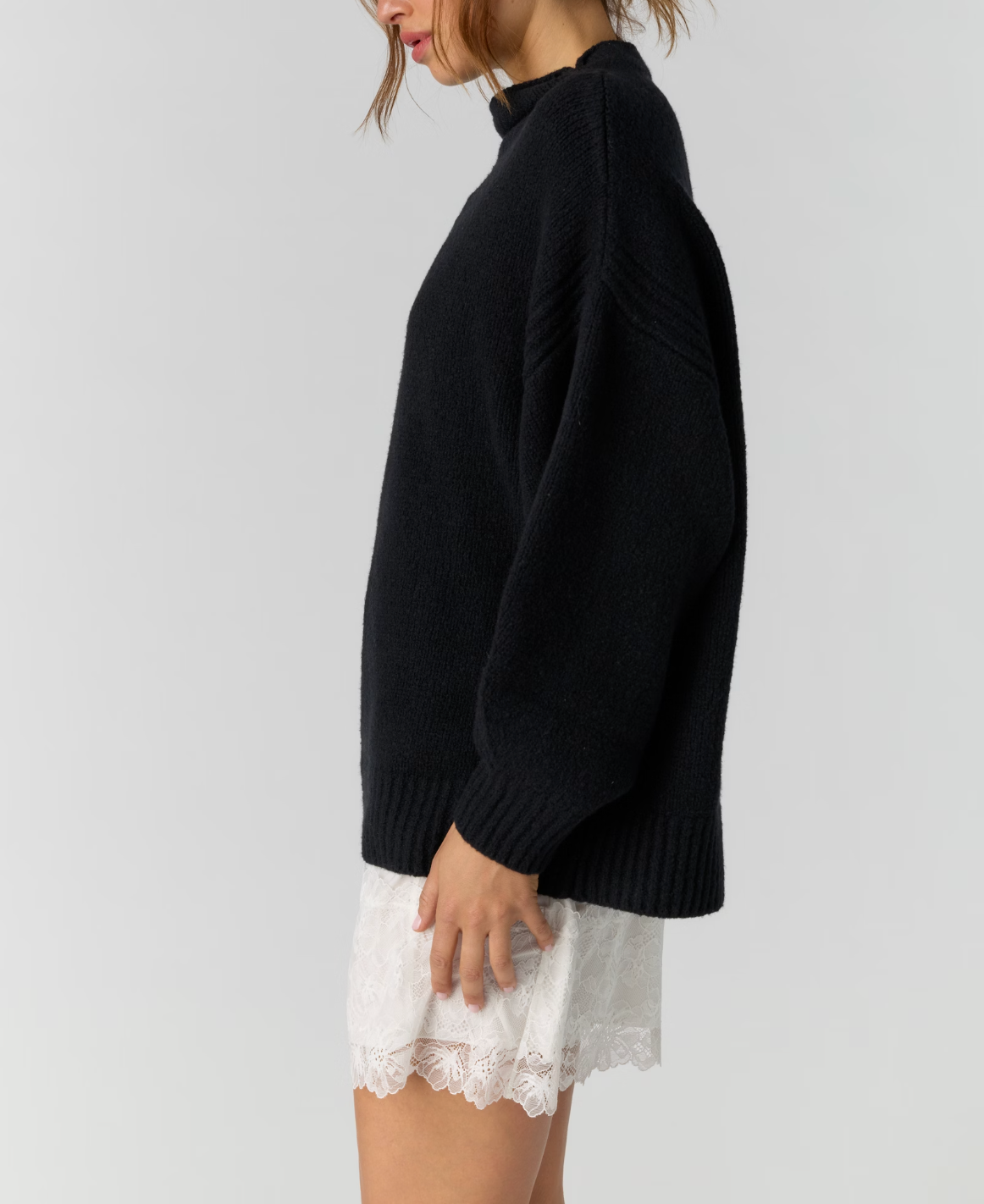 Free People - Beaumont Tunic Sweater - Black