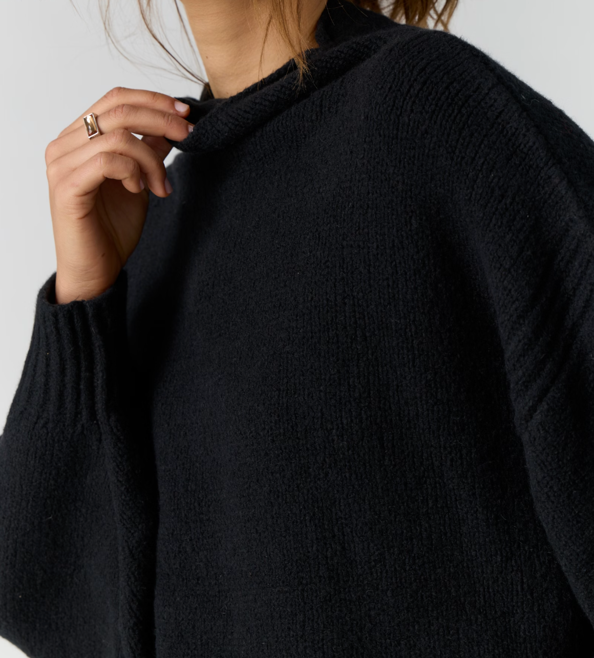 Free People - Beaumont Tunic Sweater - Black