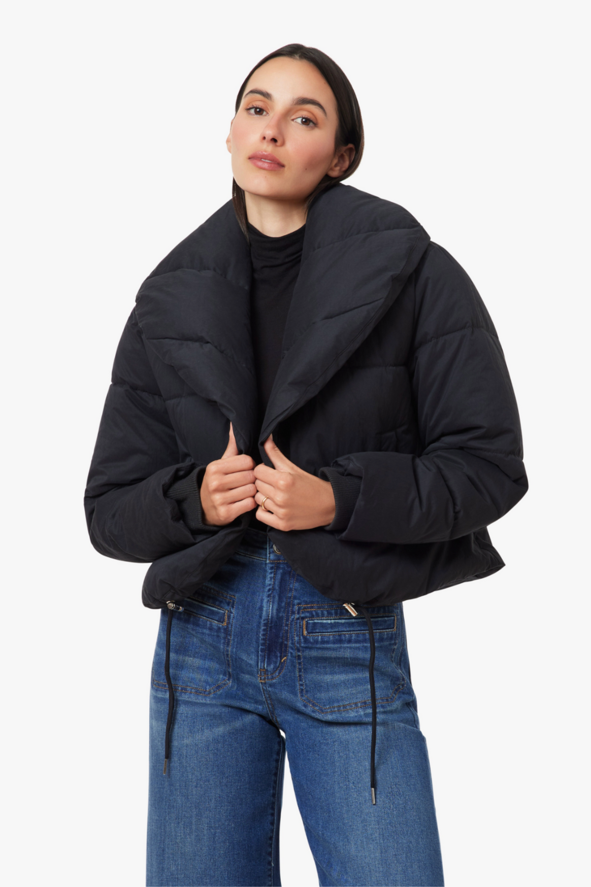 Habitual - Cropped Puffer Jacket - Black
