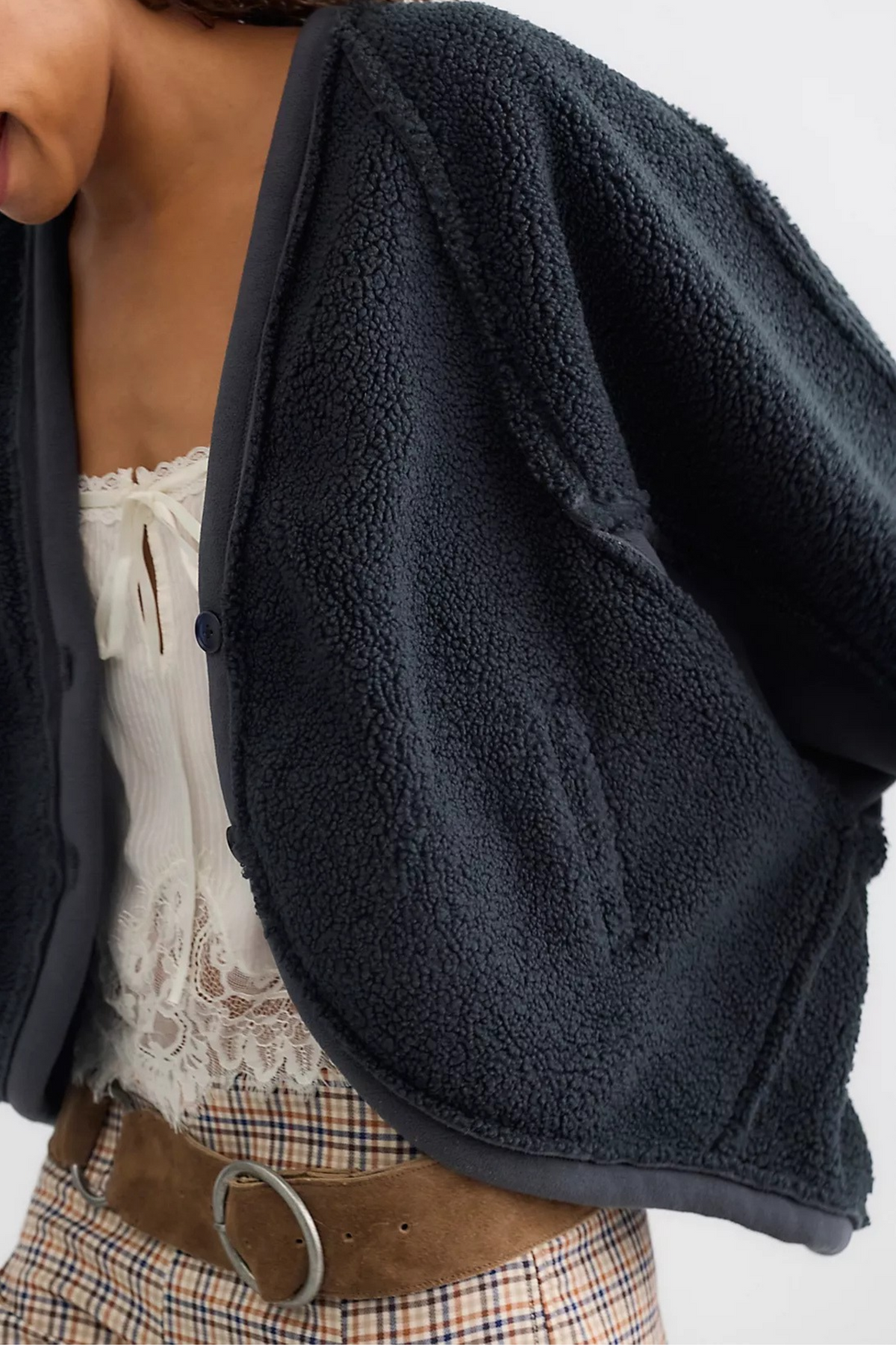 Free People - Cabin Hero Cardigan - Ebony