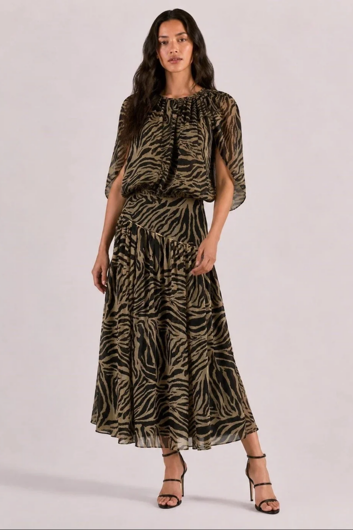 Zebra Maxi Skirt