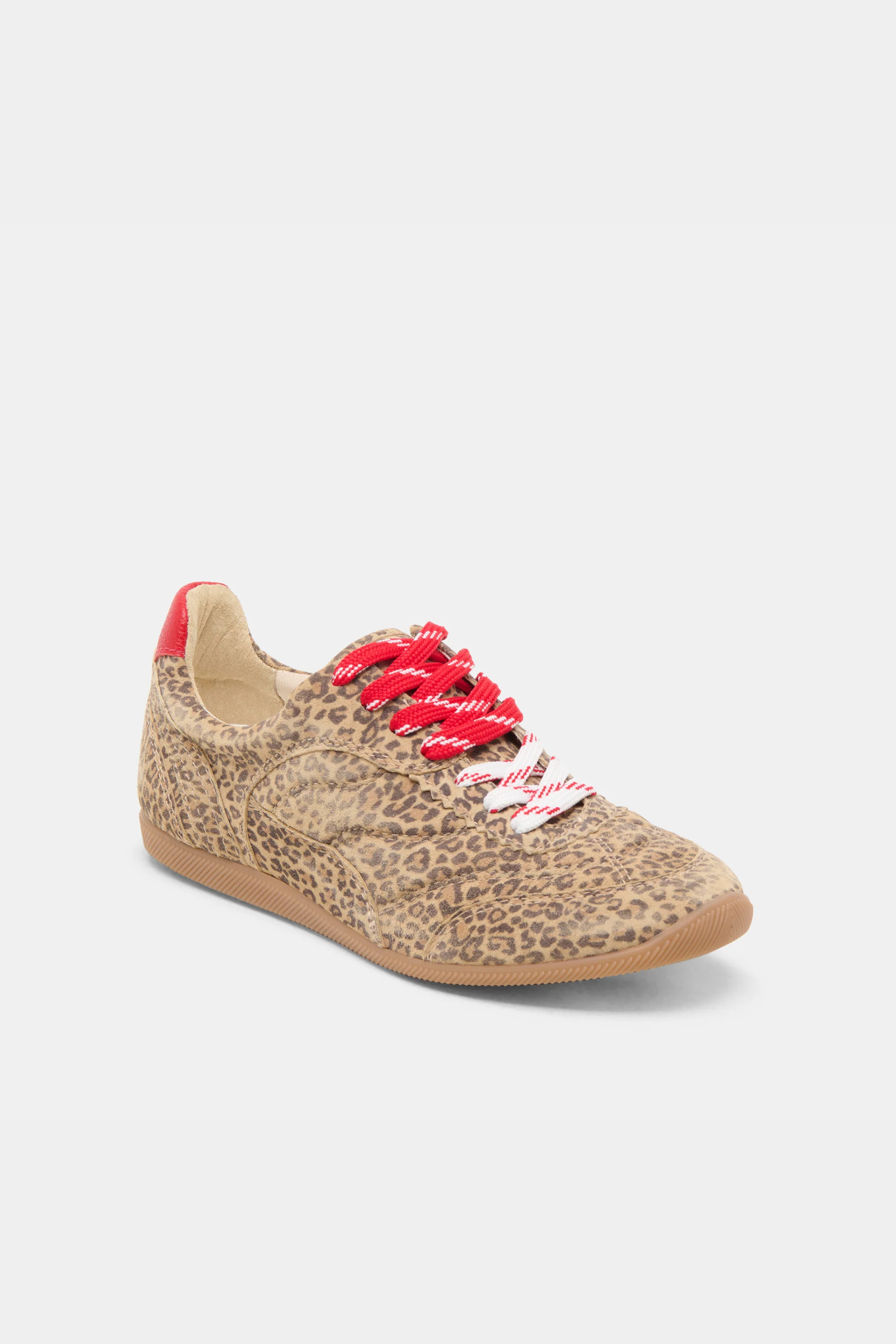 Dolce Vita Laini Sneakers - Tan Leopard Suede