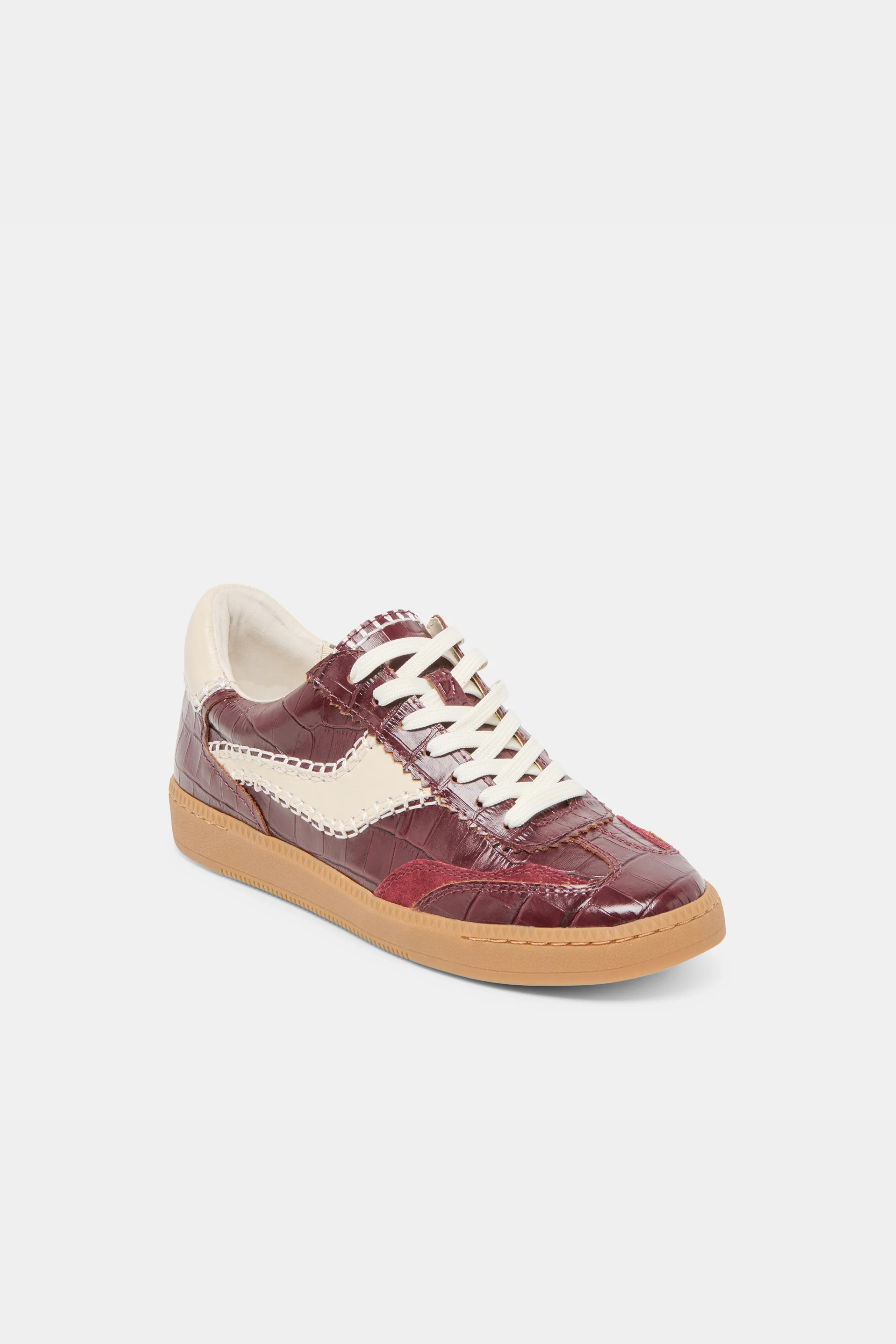 Dolce Vita Notice Stitch Sneakers - Oxblood Leather