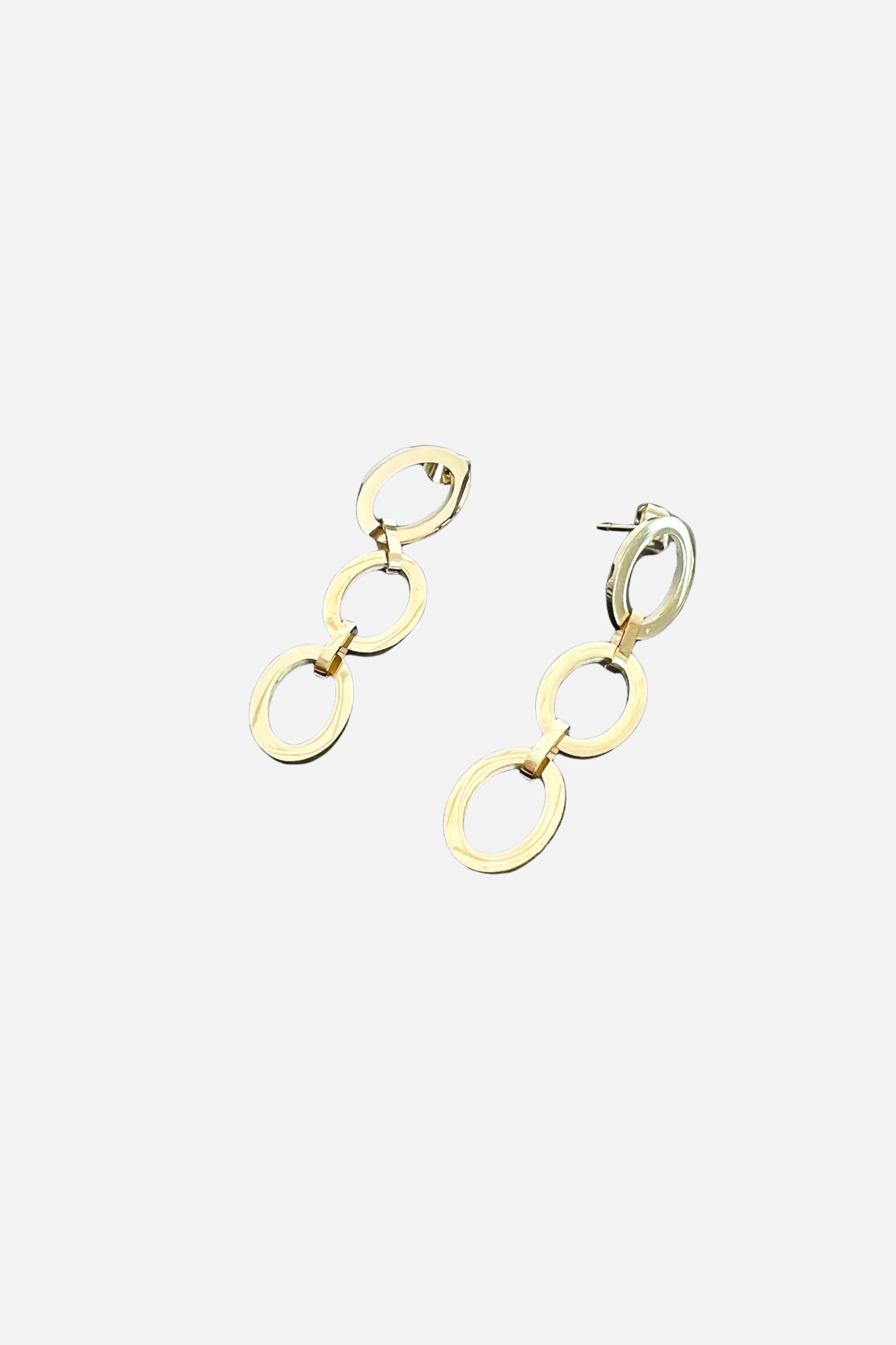 18K Chain Drop Earrings
