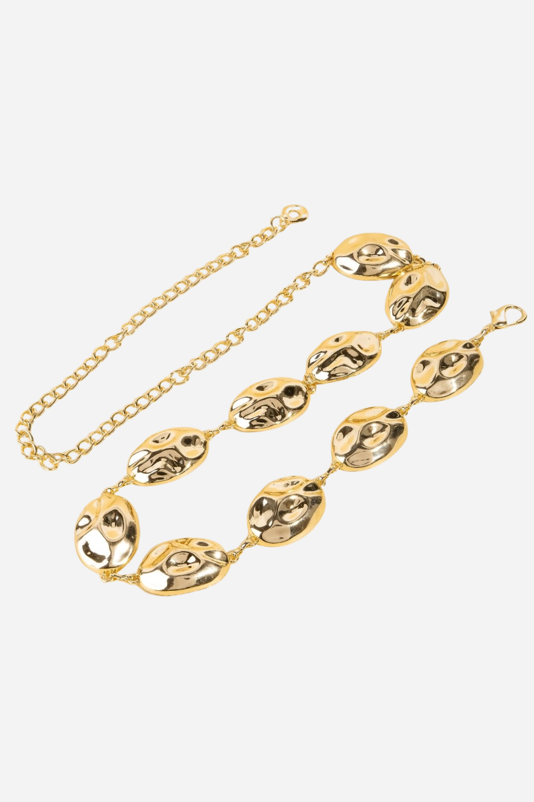 Oval Disc Chain Belt - Gold
