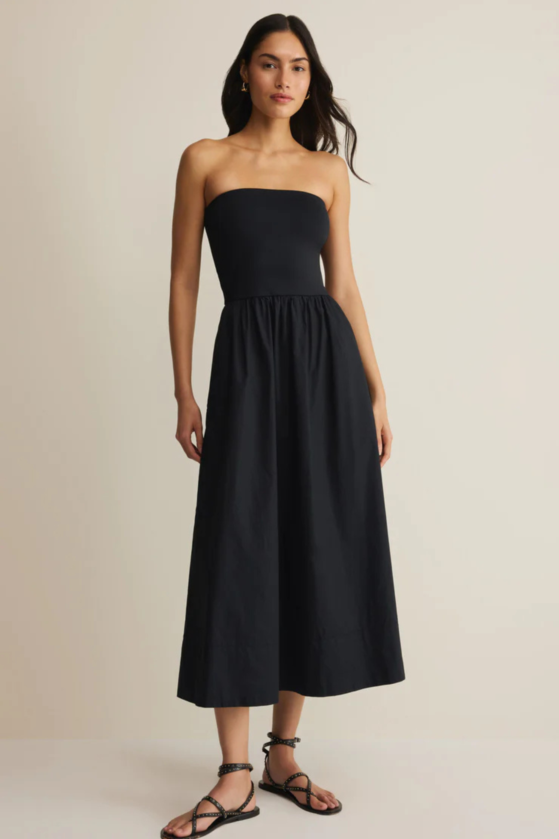 Z Supply Sunsought Strapless Midi Dress