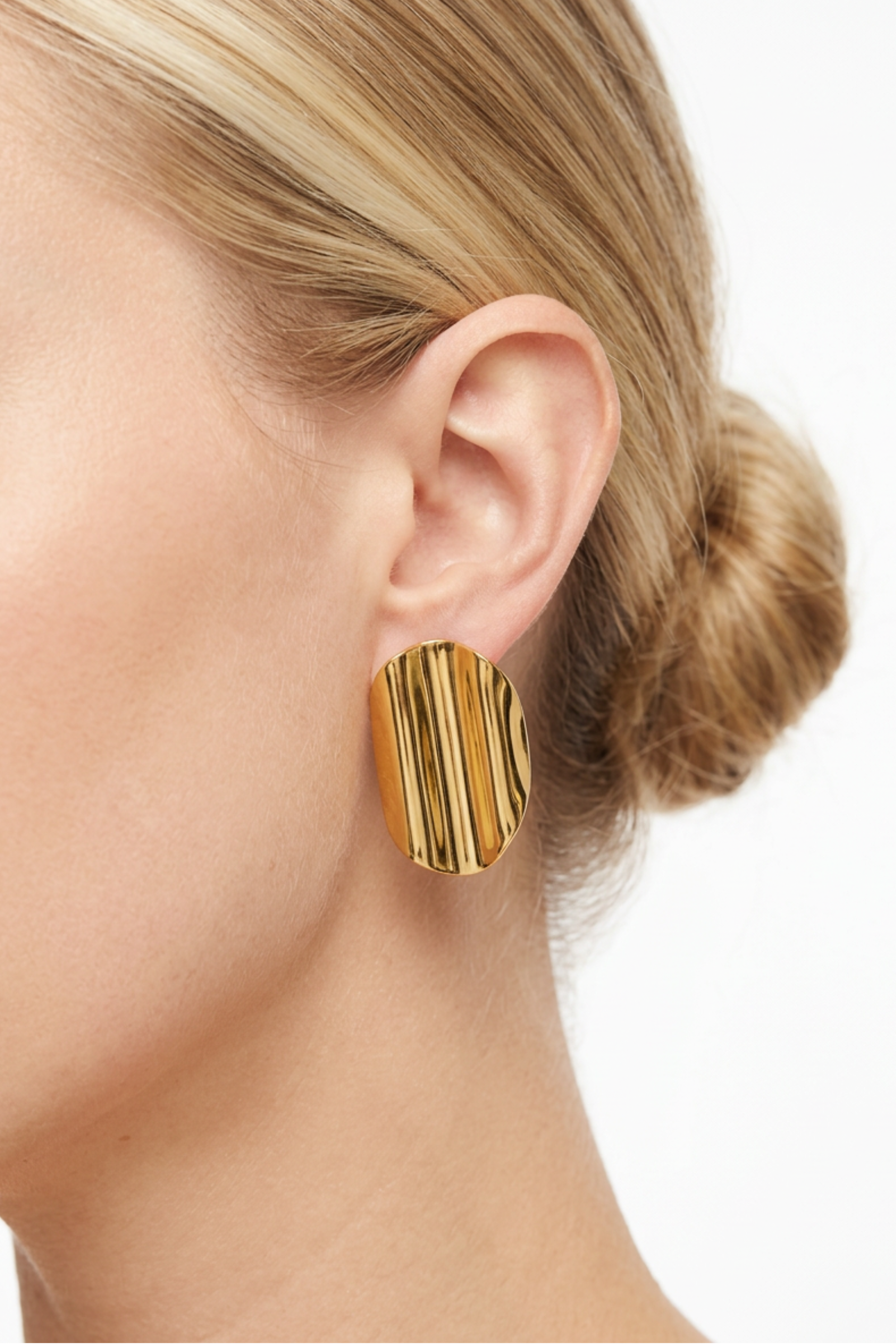 18K Kat Wavy Statement Earrings